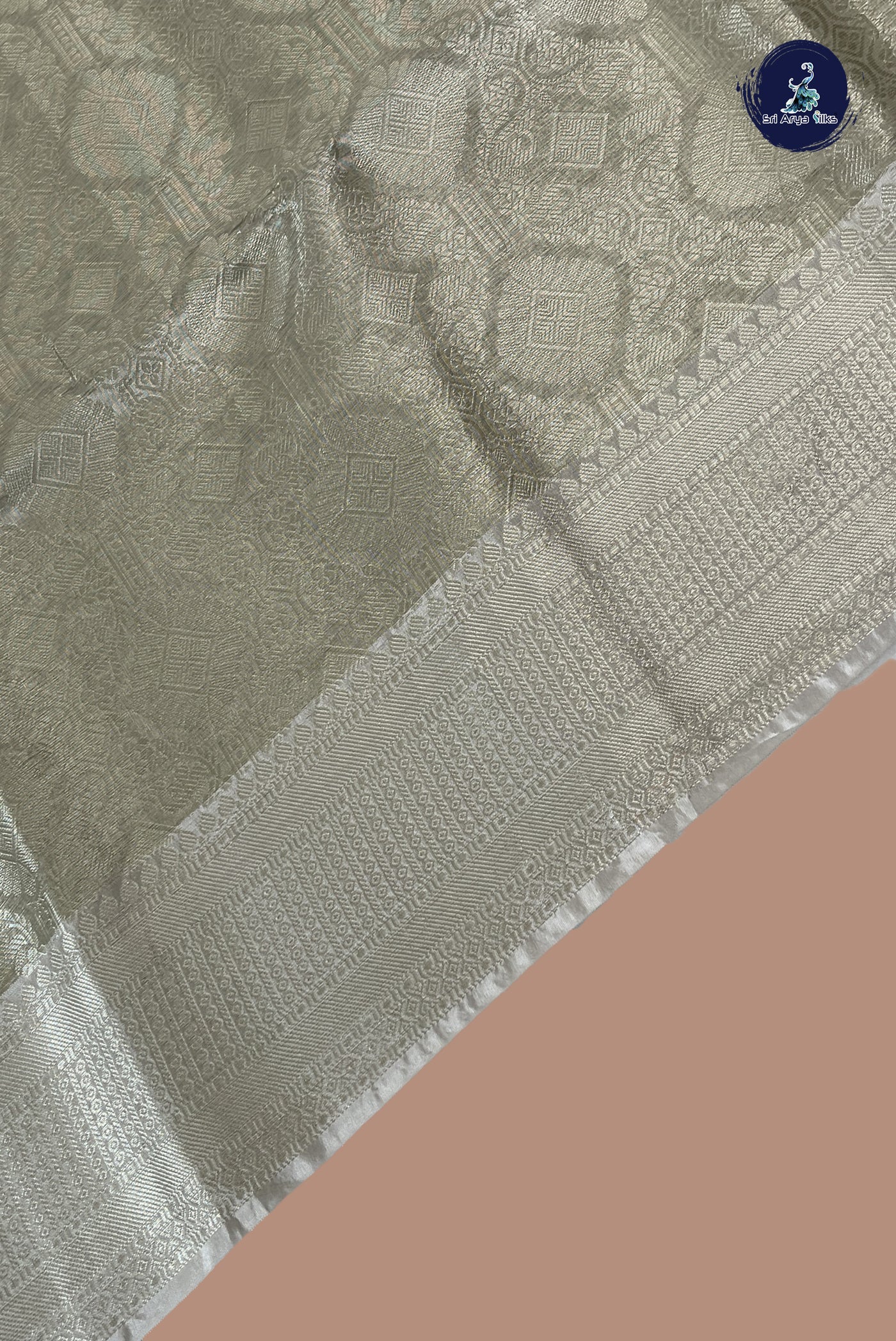 Fawn Tissue Banarasi Saree With Tissue Brocade Pattern