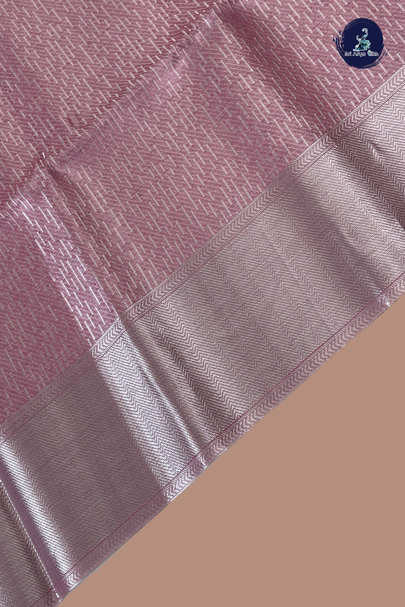 Light Pink Tissue Banarasi Saree With Tissue Brocade Pattern