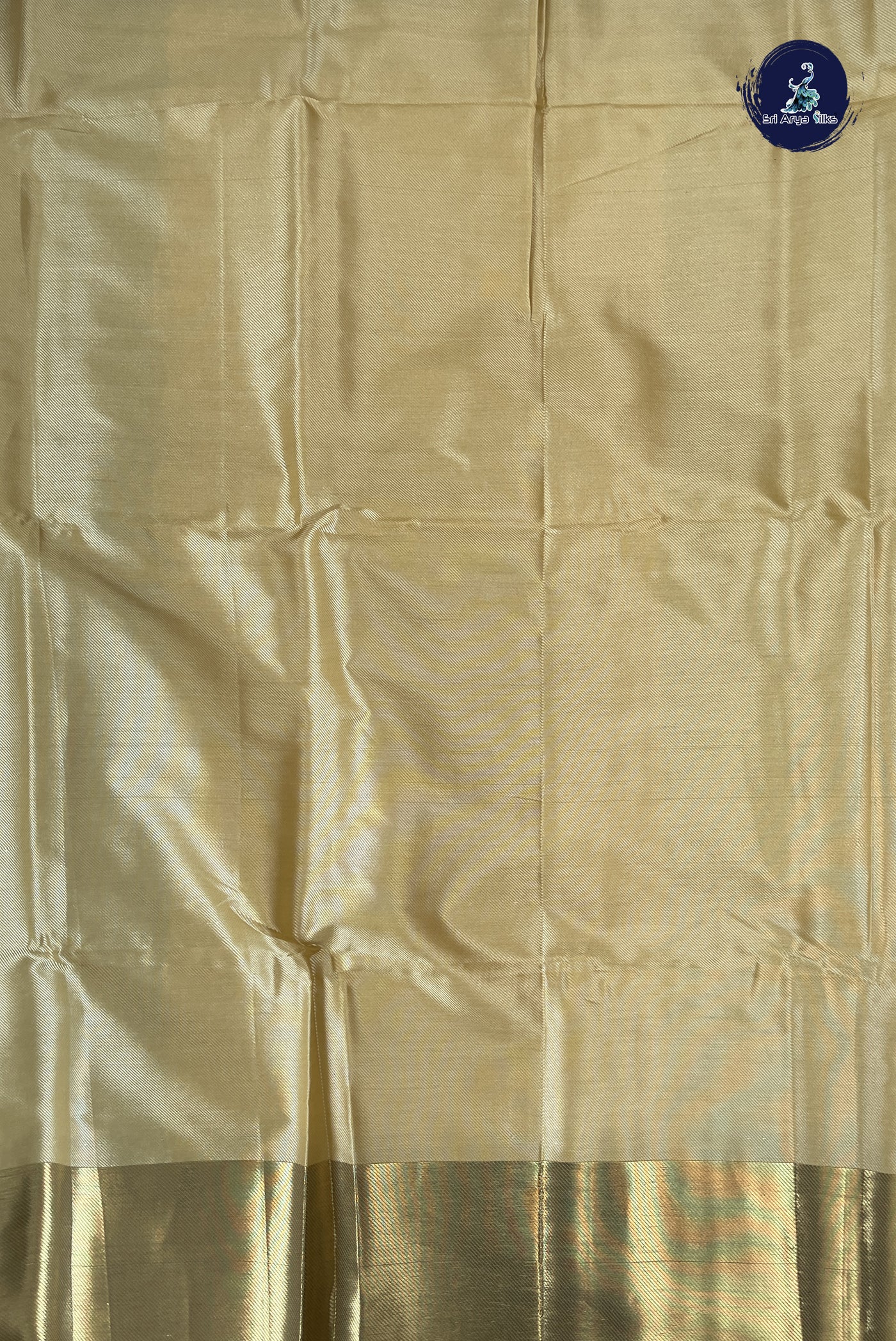 Khaki Tissue Banarasi Saree With Thread Work Pattern