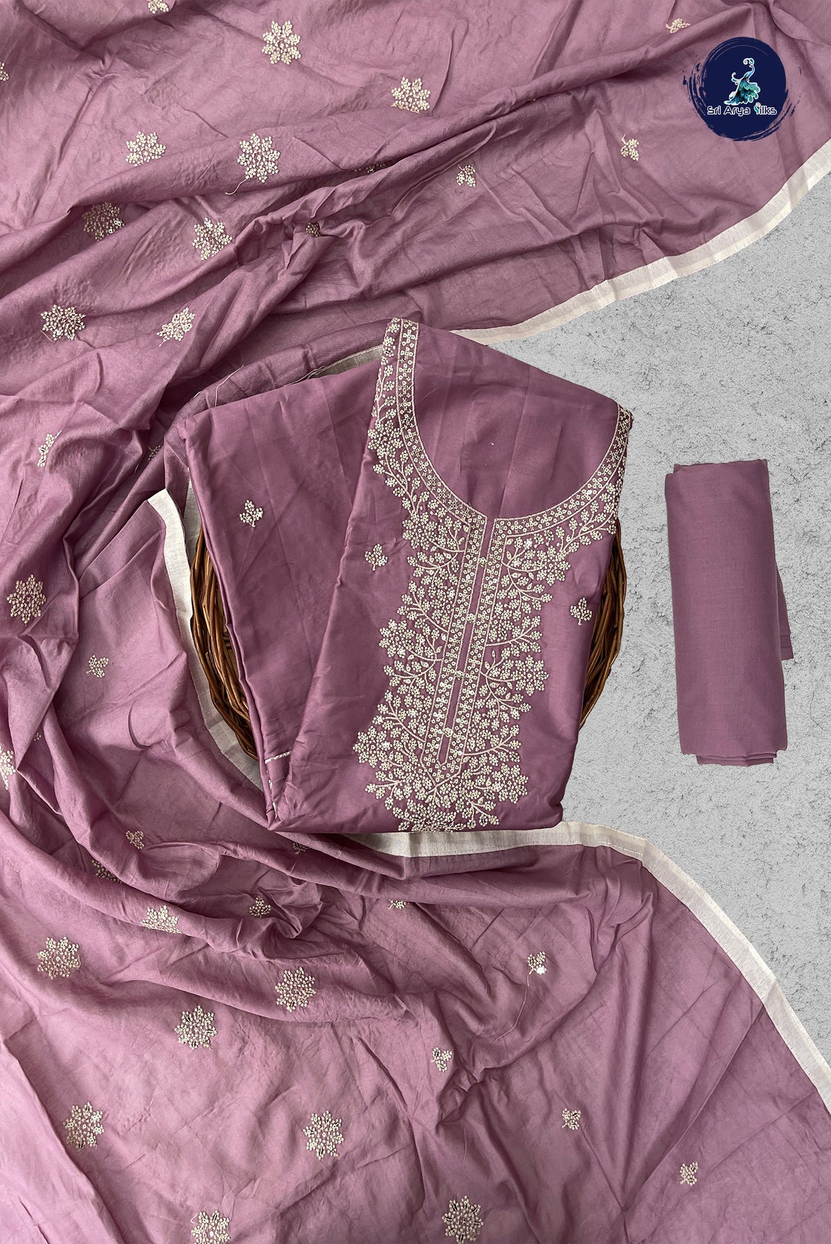 Onion Pink Semi Banarasi Unstitched Salwar Suit