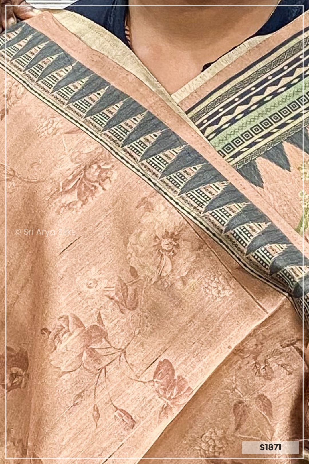 Sadanas Light Brown Raw Silk Saree
