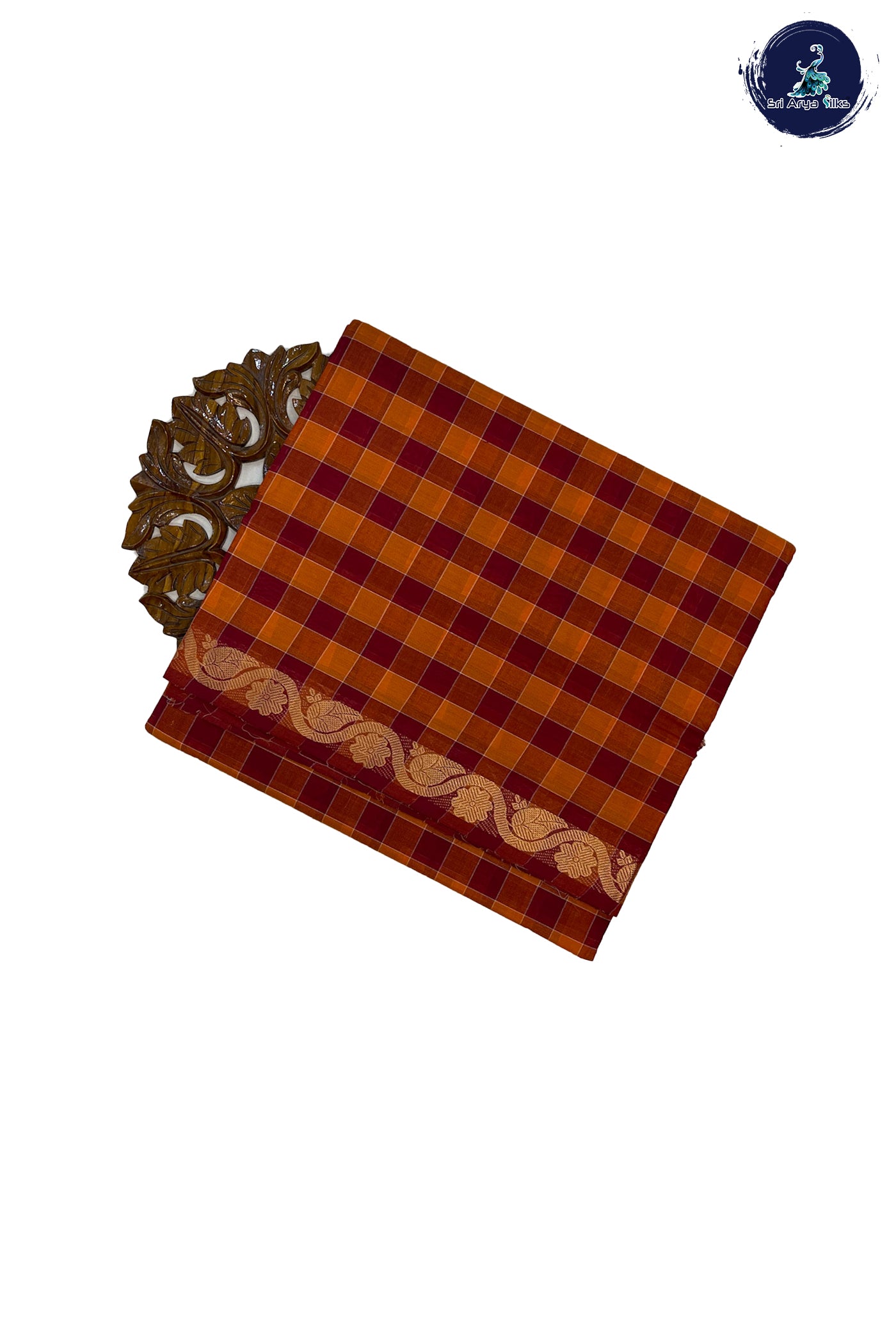 Multi Madisar Cotton Saree With Checked Pattern