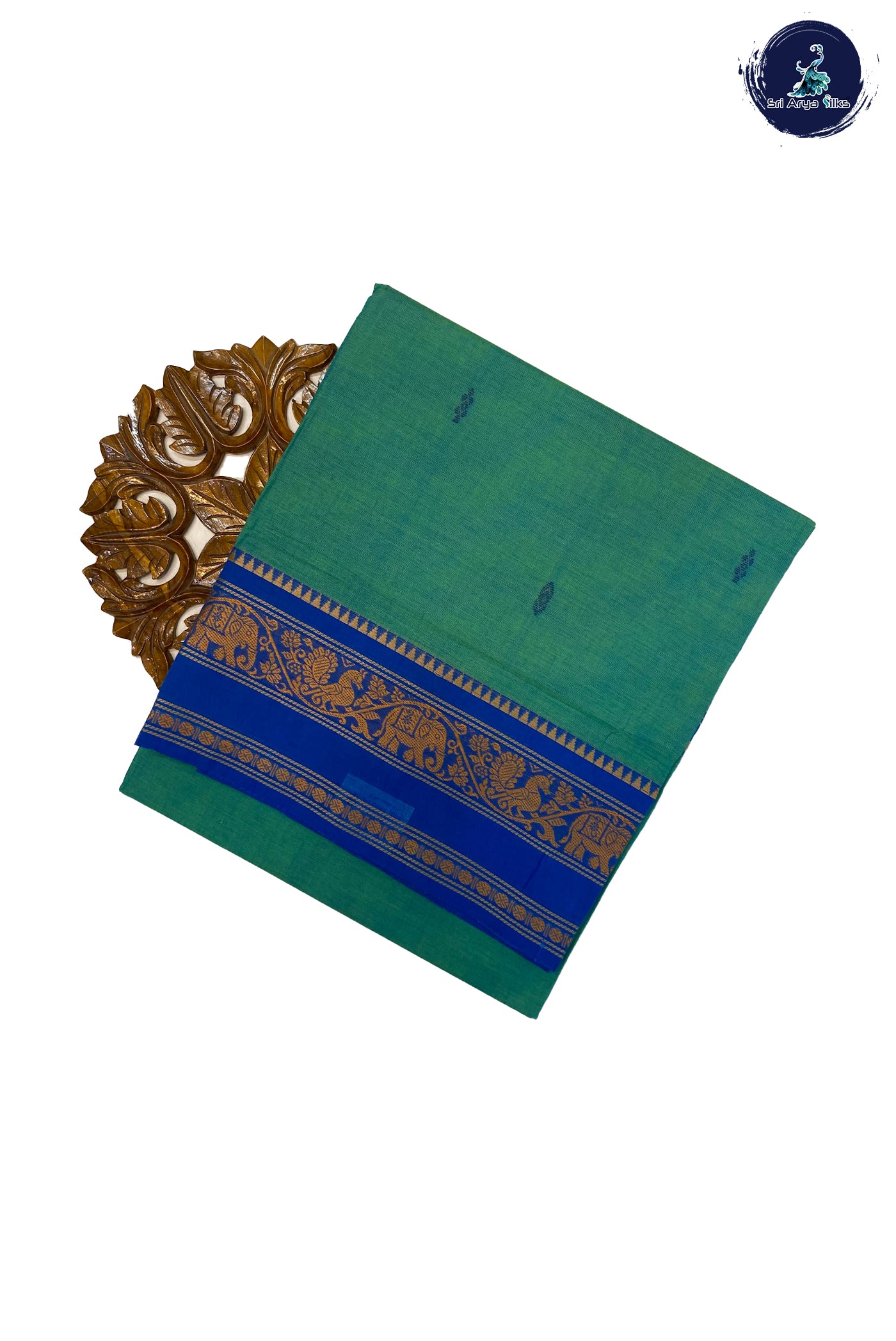 Chettinad Cotton Embroidered Shot Colour Saree 02 – Kumaran Silks