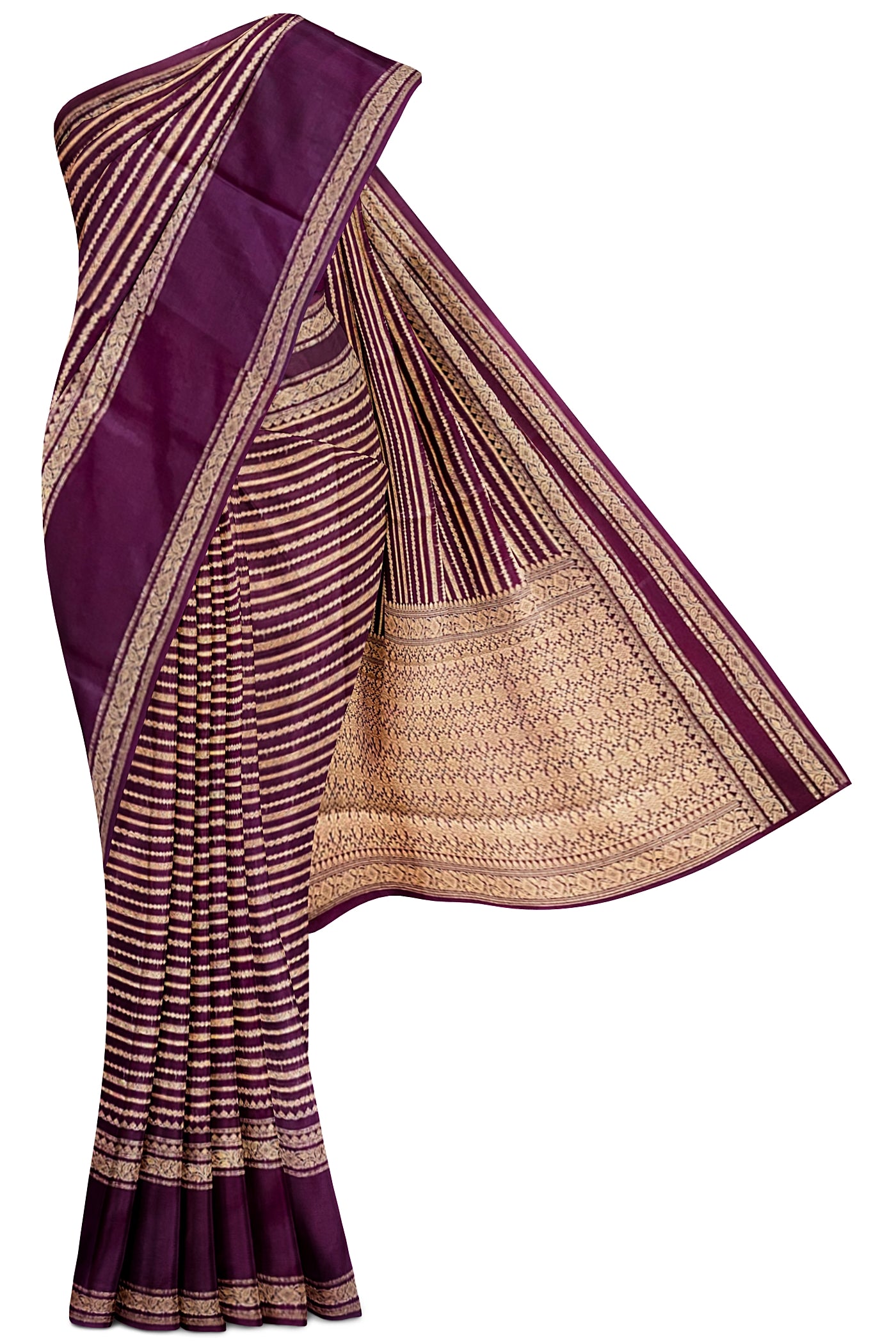 Buy Wine Sarees for Women by Hritika Online | Ajio.com