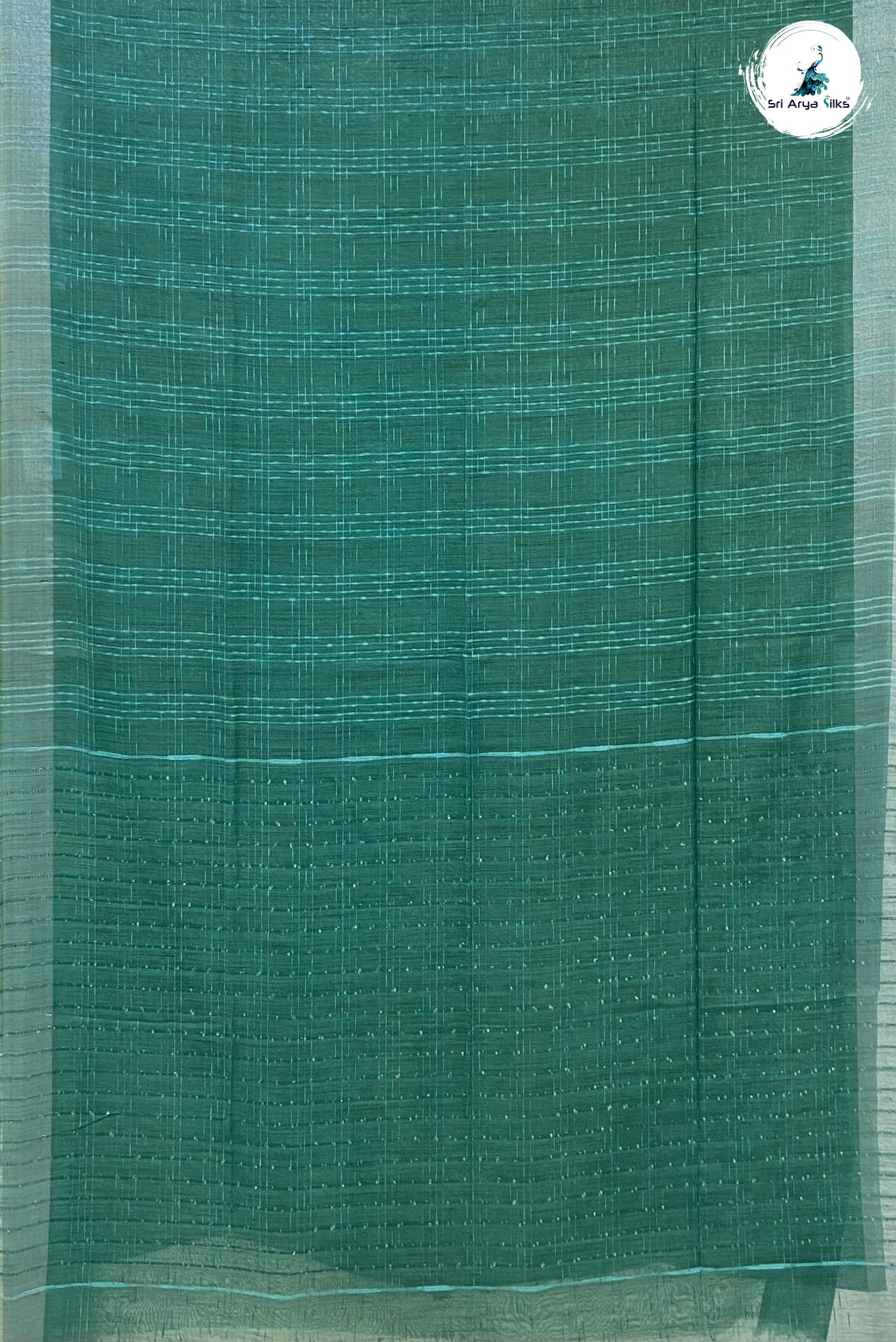 Green Office Wear Saree With Thread Work Pattern