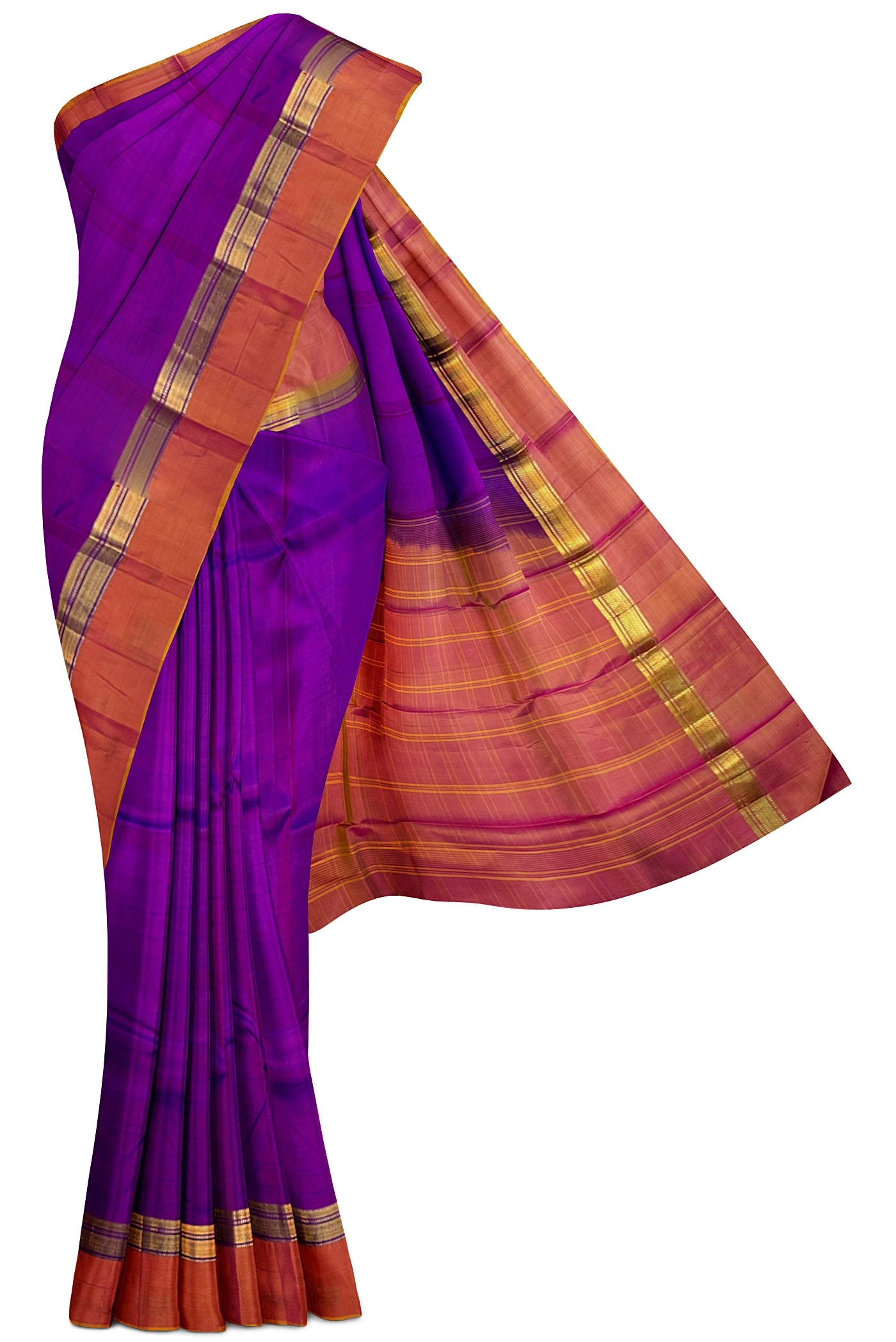 Vadamalli Light Weight Silk Saree With Plain Pattern