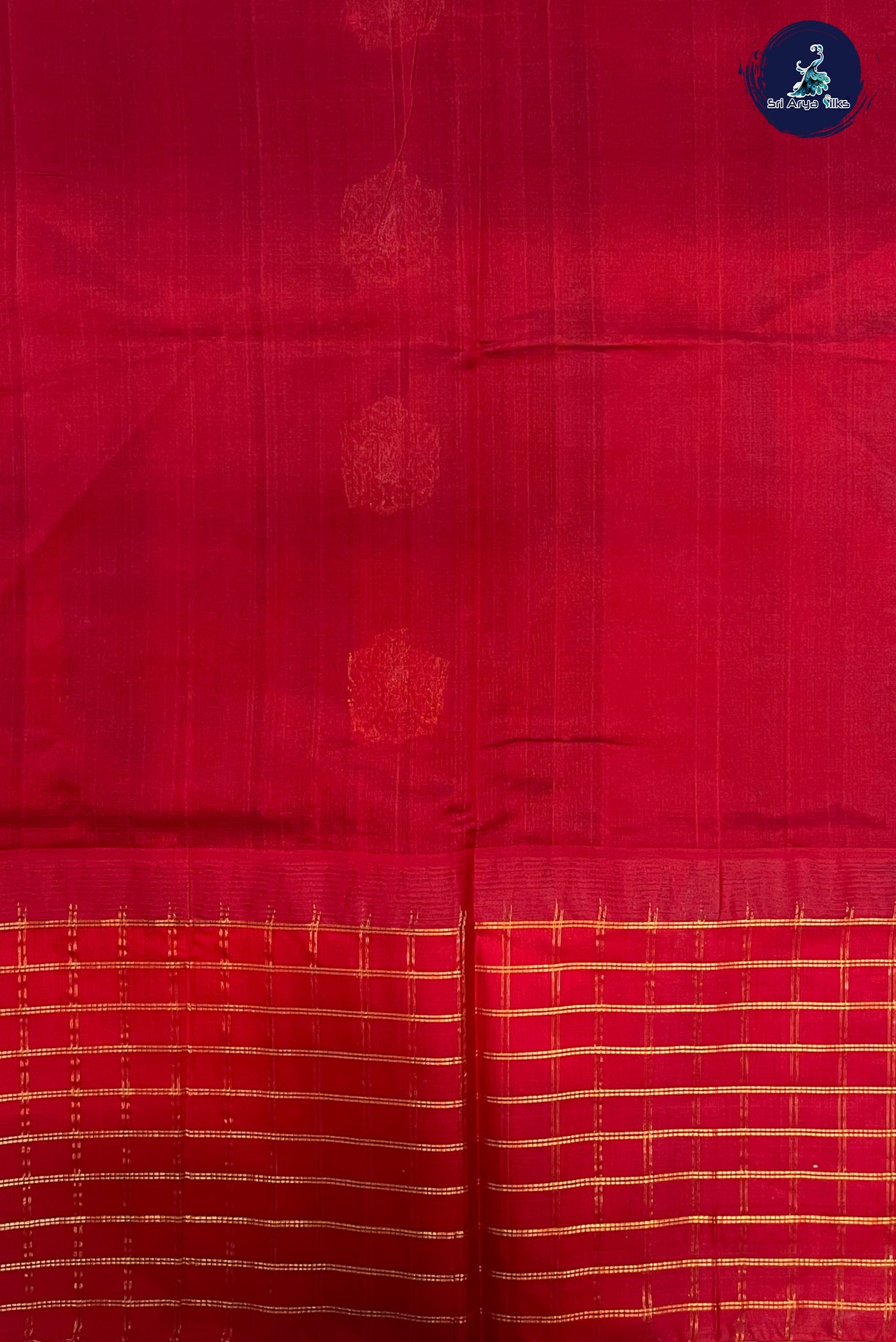 Brown Korvai Silk Cotton Saree With Zari Buttas Pattern