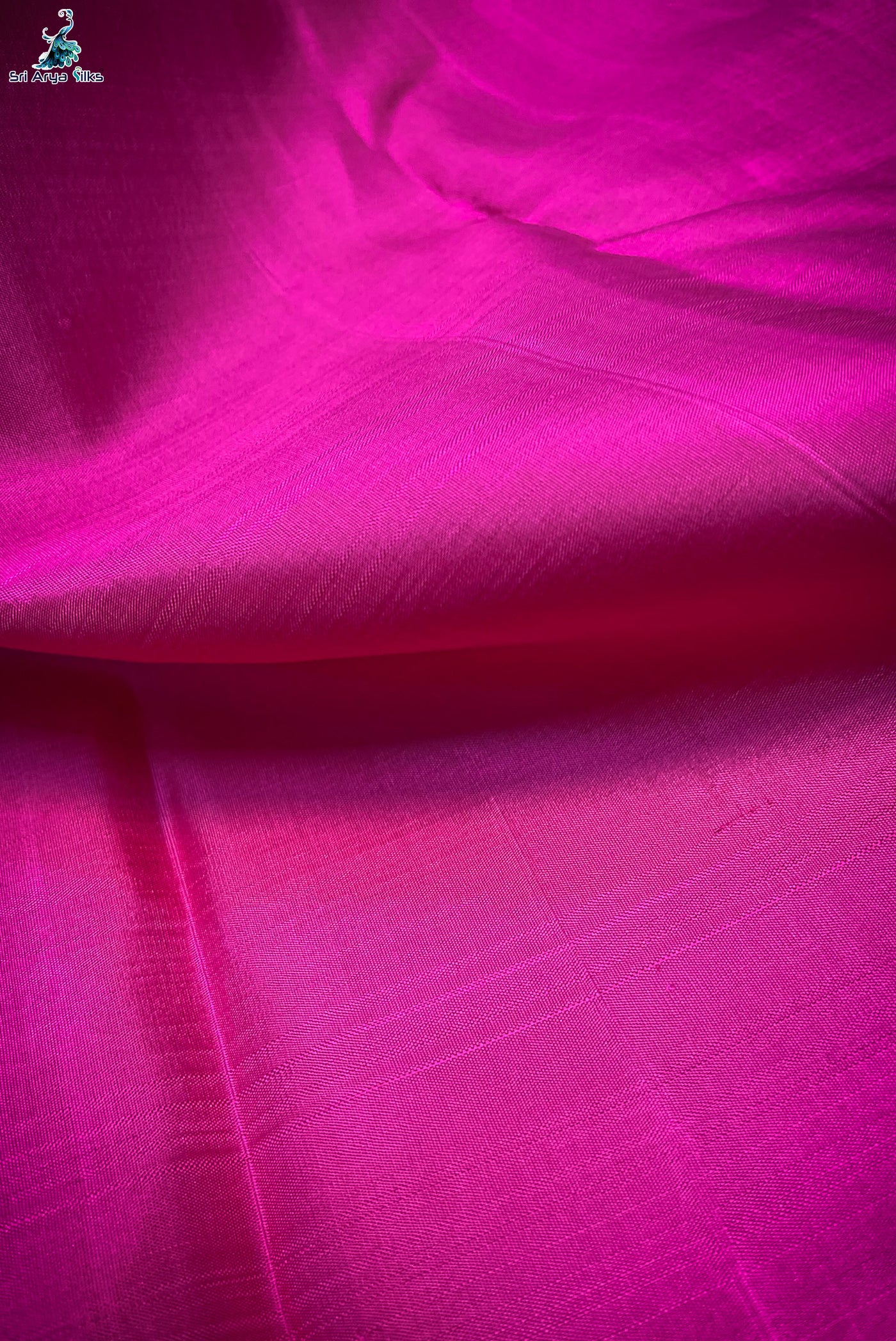 Orange Korvai Contrast Silk Saree With Pink Blouse & Buttas Pattern