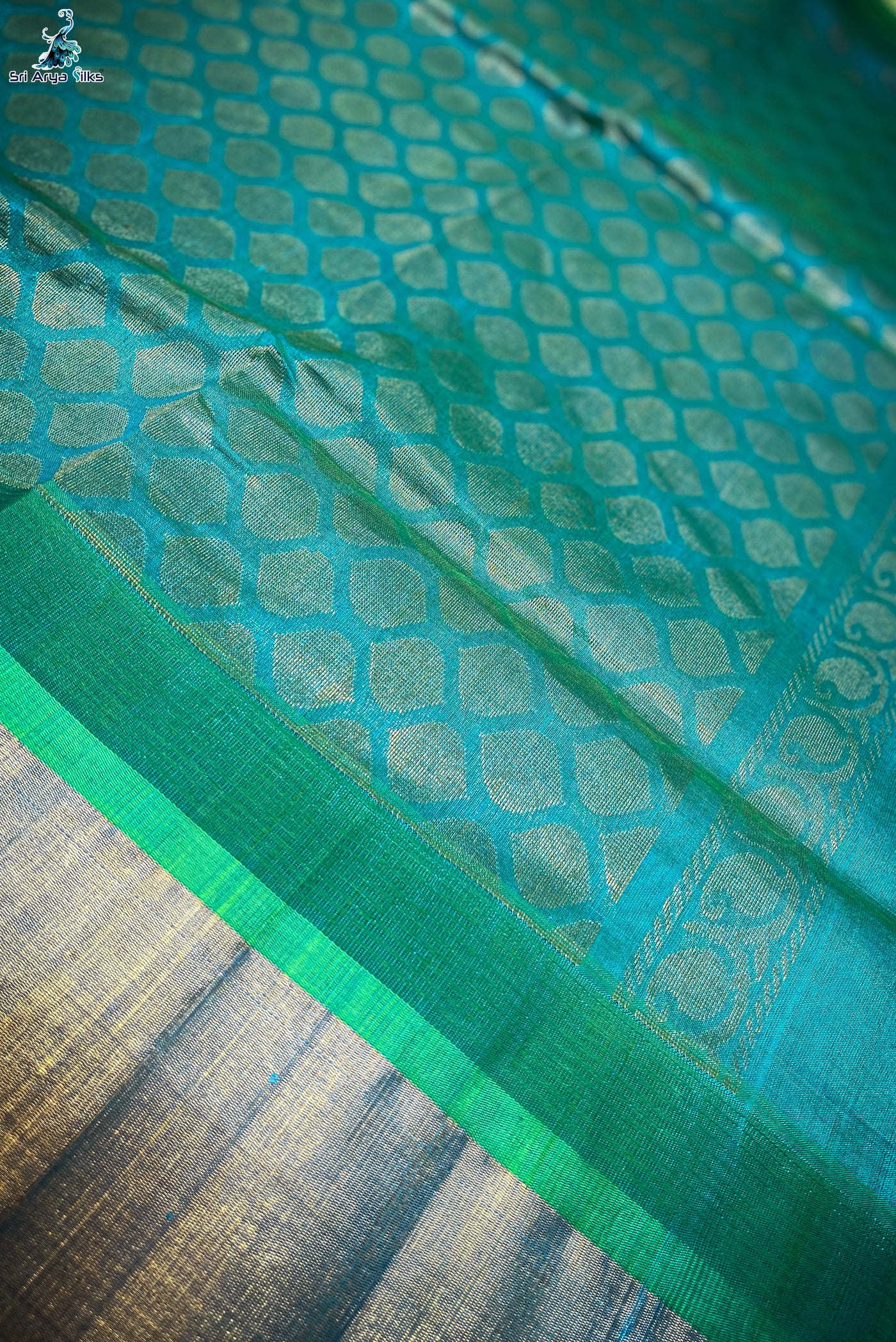 Mango Yellow Korvai Silk Cotton Saree With Kalamkari Pattern