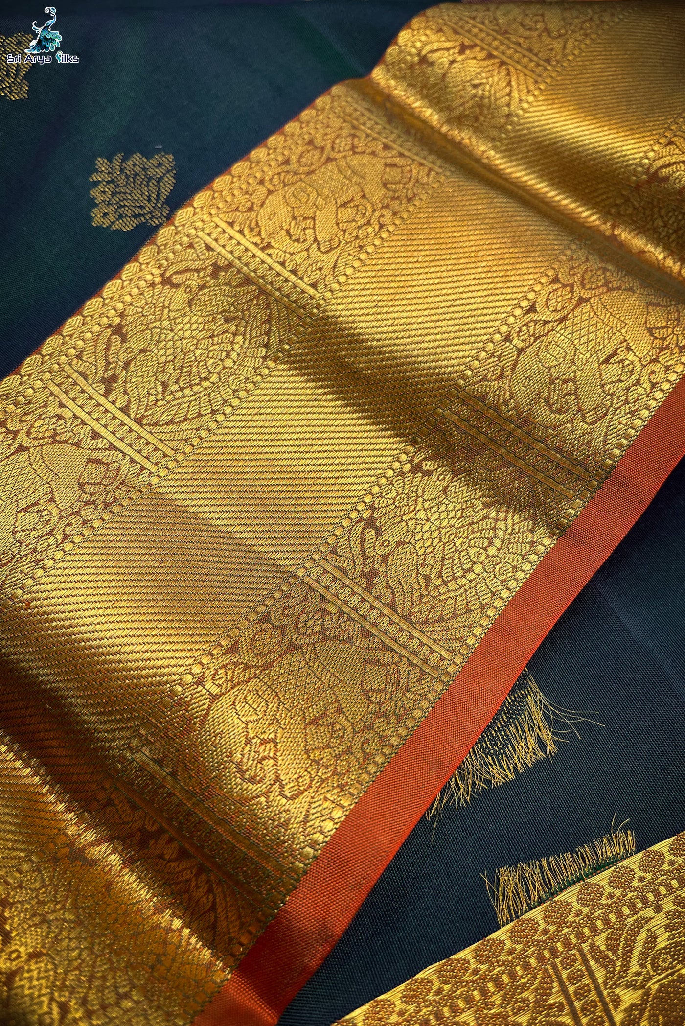 Green Copper Zari Woven Traditional Kanchivaram Silk Saree