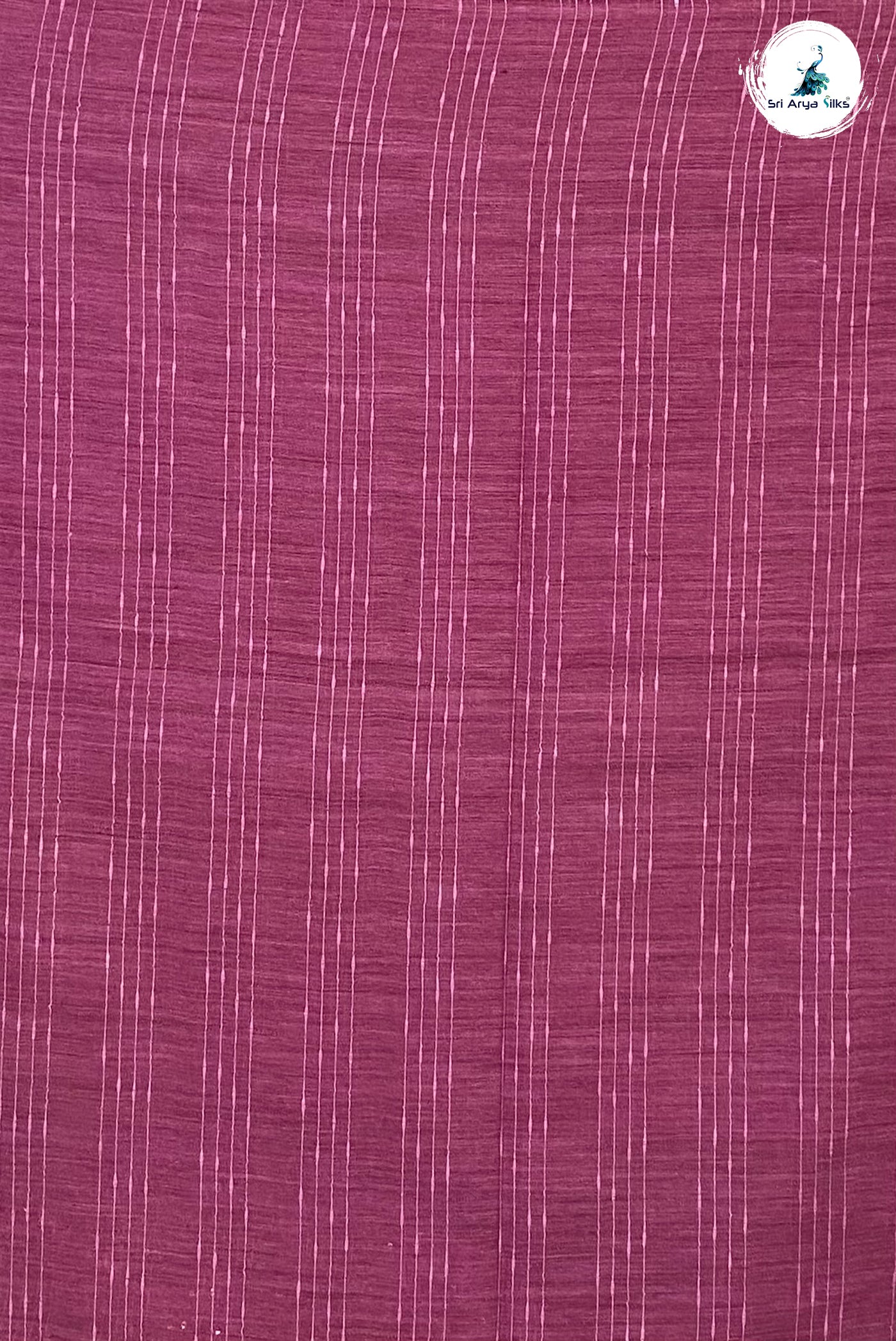 Pink Linen Saree With Checked Pattern