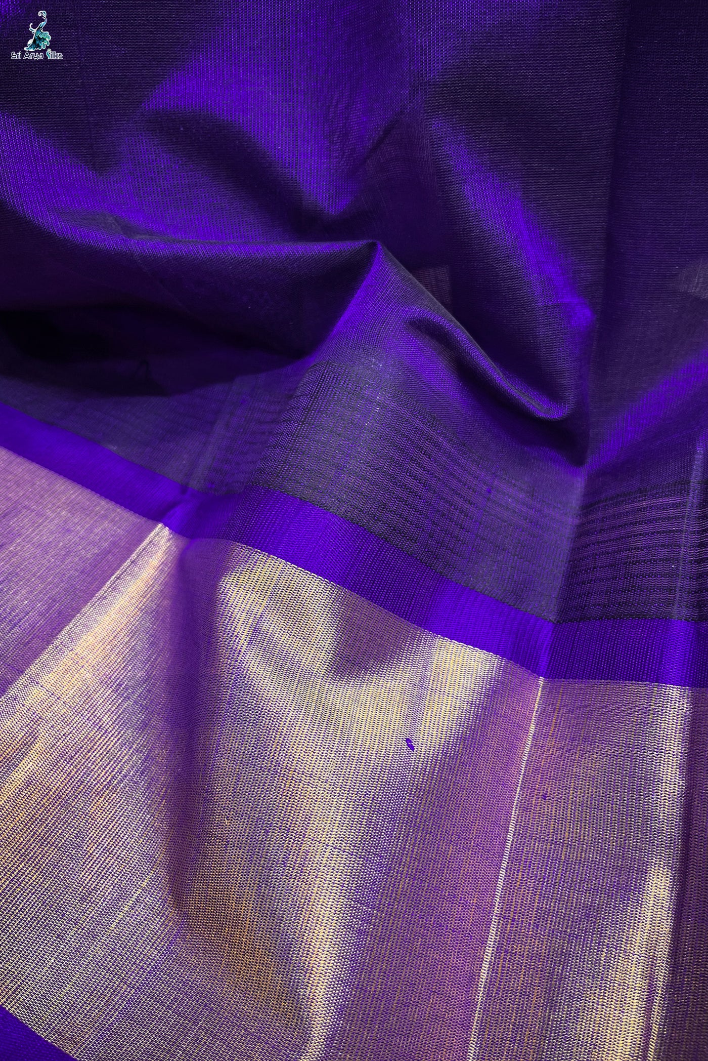 Blush Pink Korvai Silk Cotton Saree With Plain Pattern