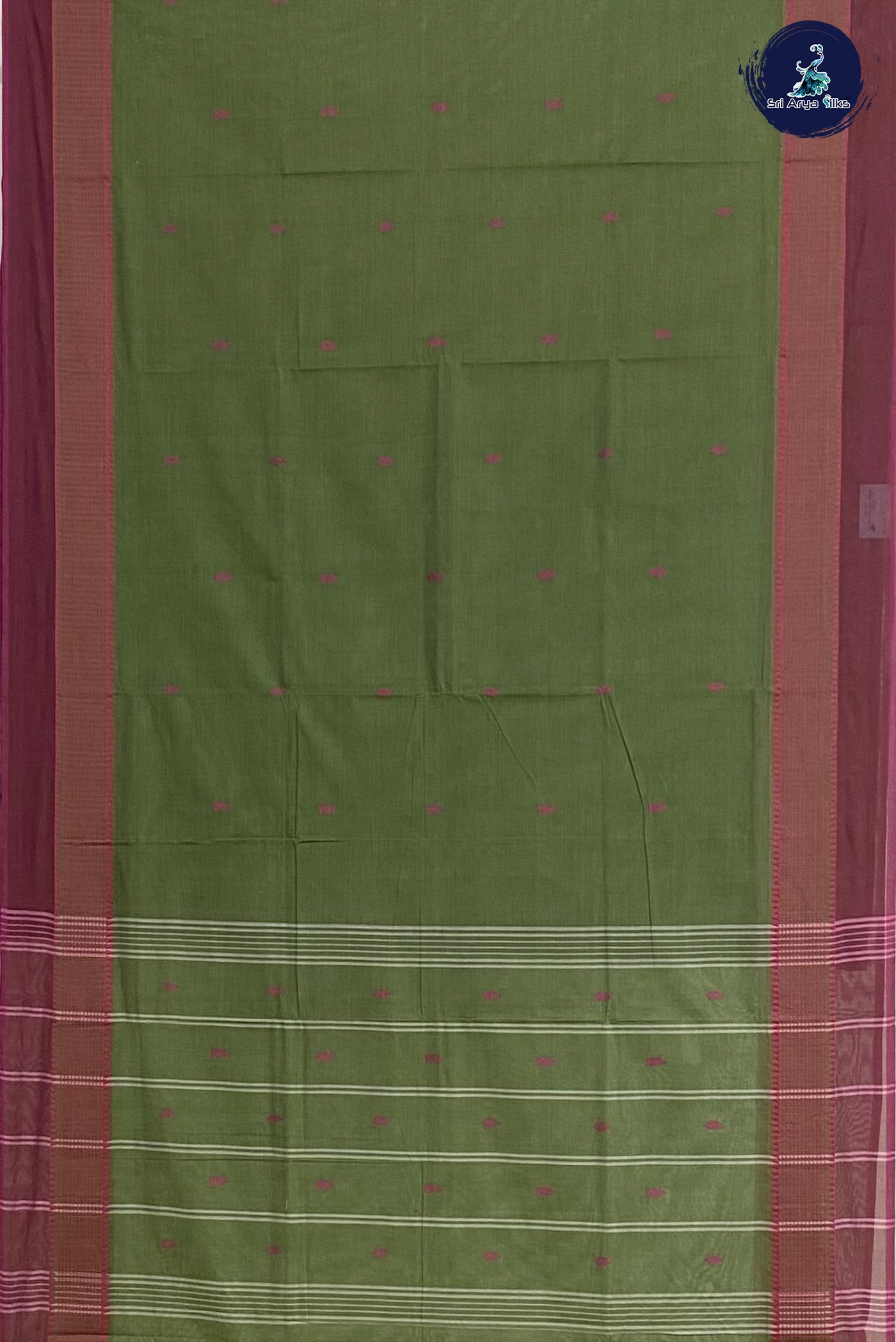 Manthulir Cotton Saree With Buttas Pattern