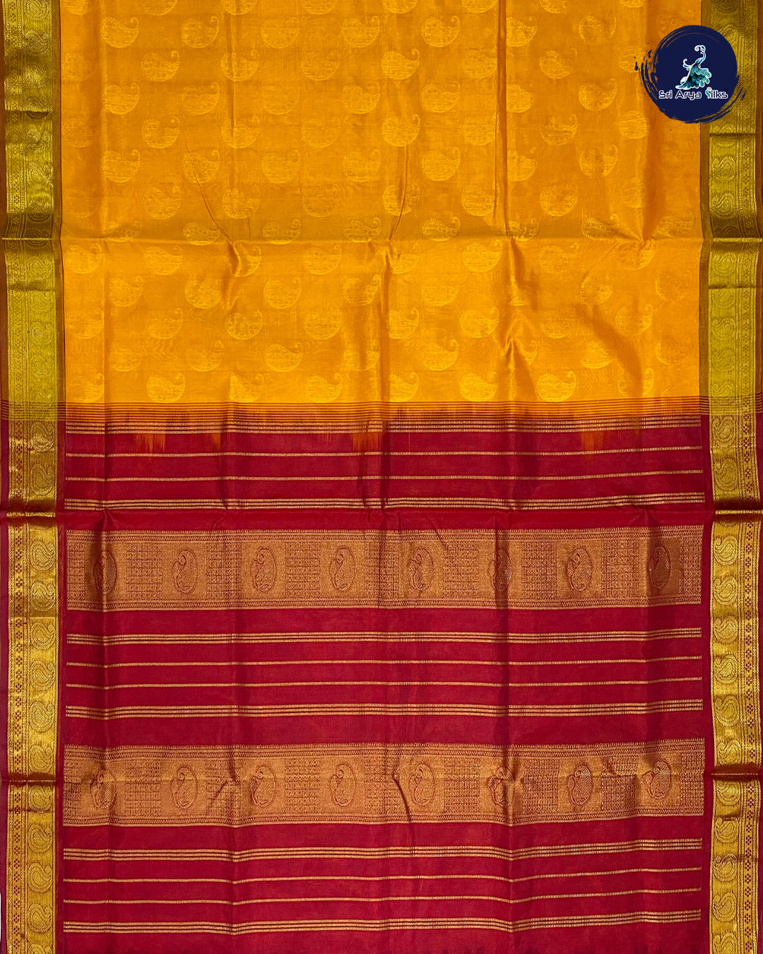 Mustard Yellow & Red Woven Dola Silk Saree with Designer Embroidery Bl –  Rushini