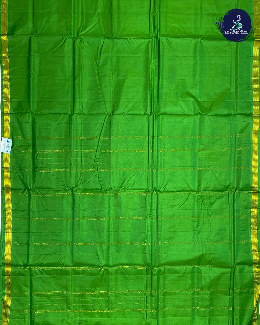 Leaf Green Pure Kanjivaram 10yards Silk Madisar Saree