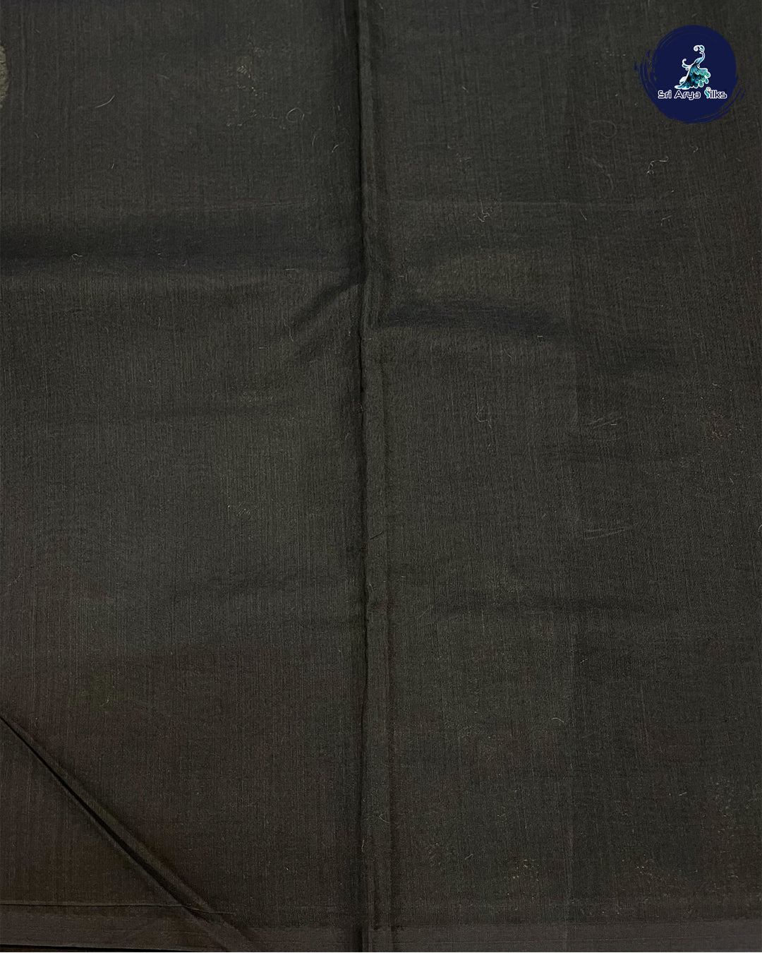 Black Single Tone Semi Silk Cotton Saree