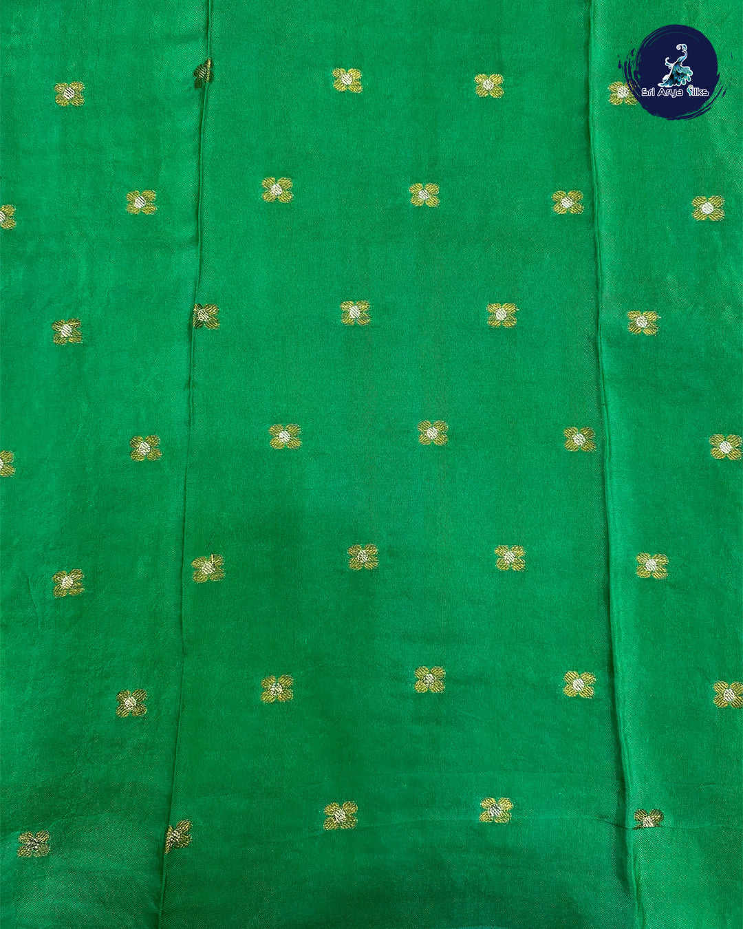 Florescent green and Parrot Green Semi Georgette Saree
