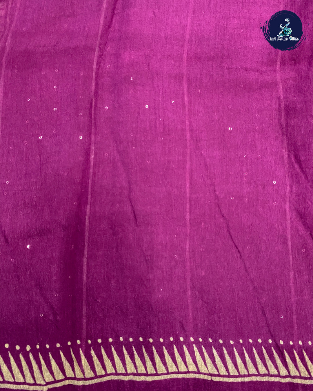 Pink Casual Saree With Magenta Blouse & Stripes Pattern