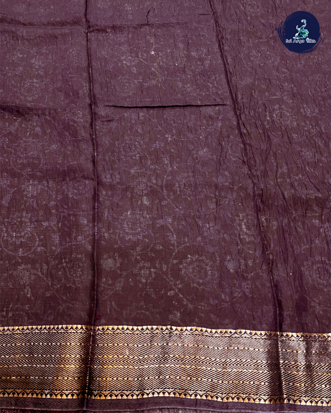 Chilly Red and Brown Semi Chanderi Saree
