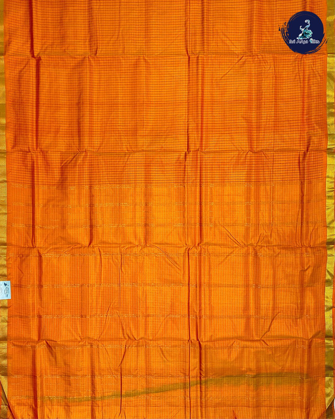 Orange Pure Kanjivaram 10yards Silk Madisar Saree