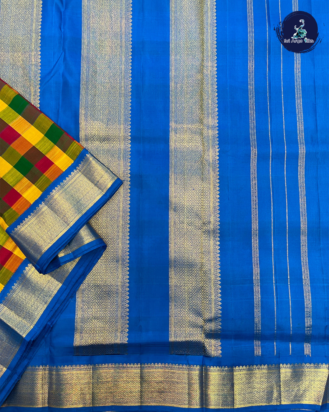 Kovai paalum pazhamum 9.5 yard madisar saree | Madisar saree, Saree,  Jacquard blouse