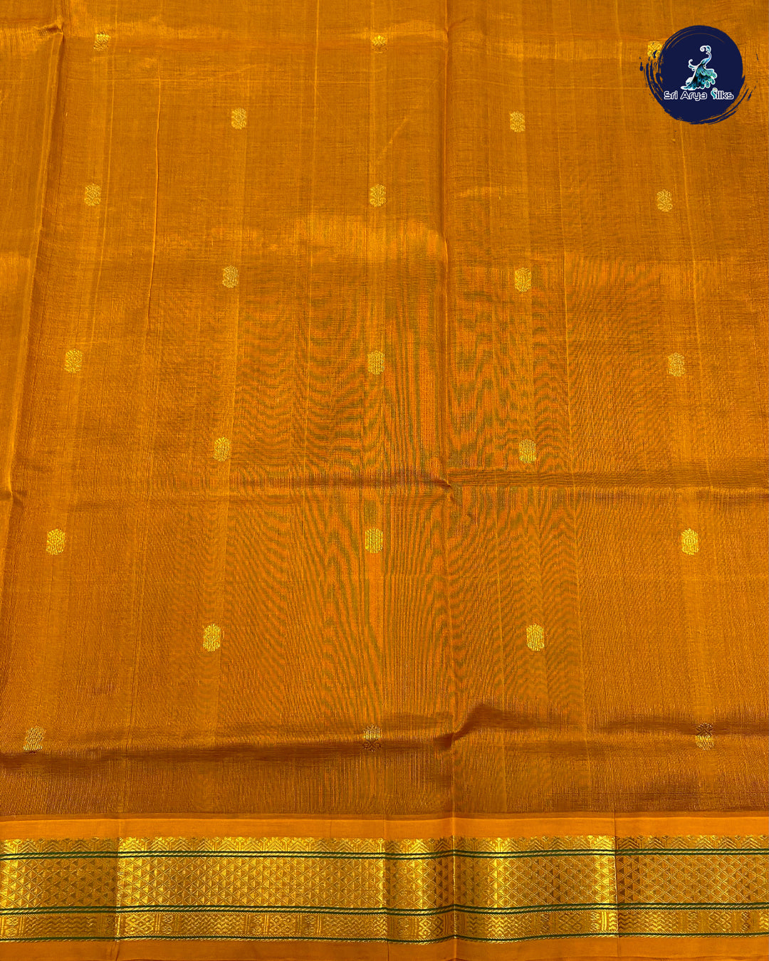 Purple and Mustard Handloom Korvai Silk Cotton saree