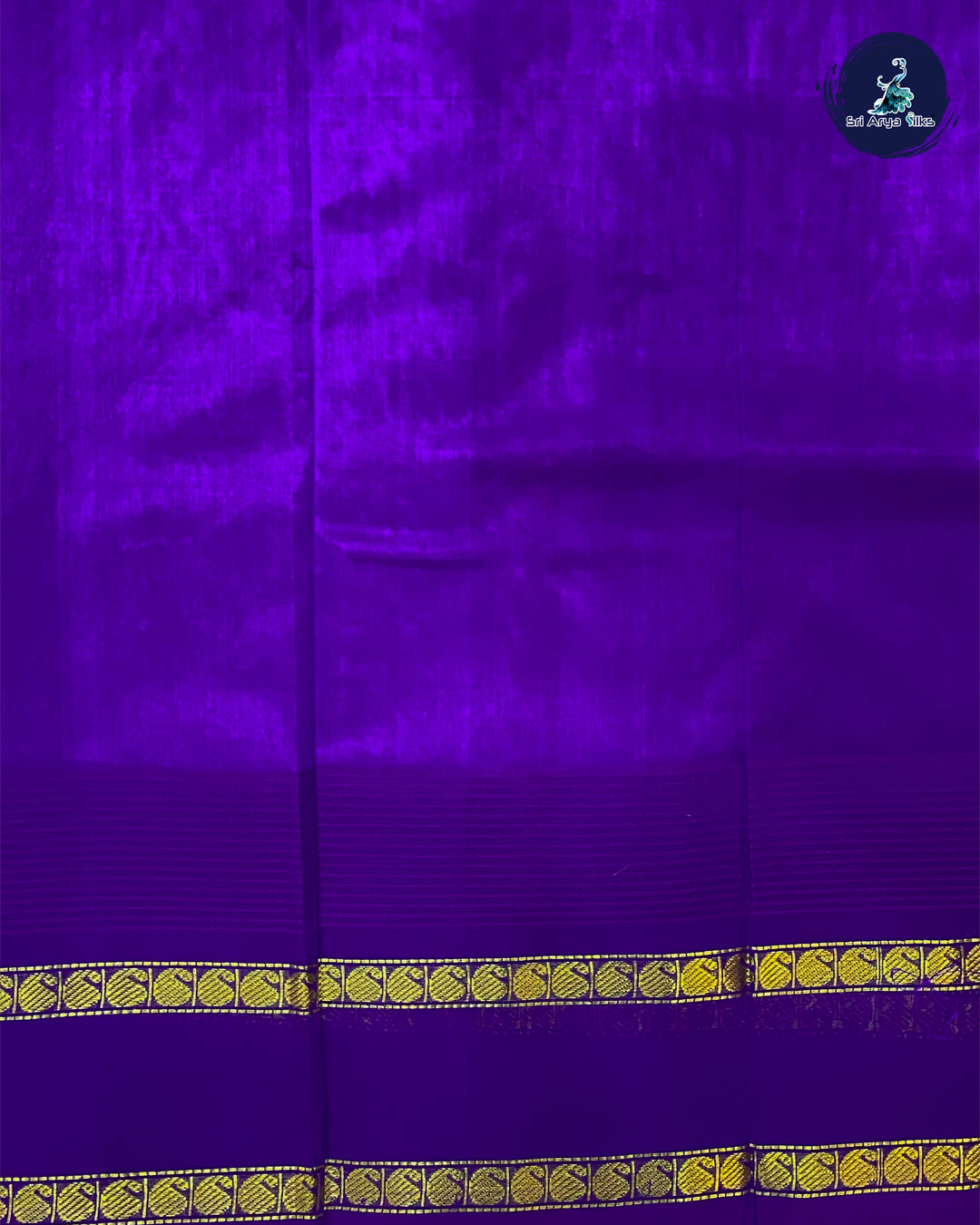 Bright Pink & Violet Kanchipuram Korvai Silk Cotton Saree.
