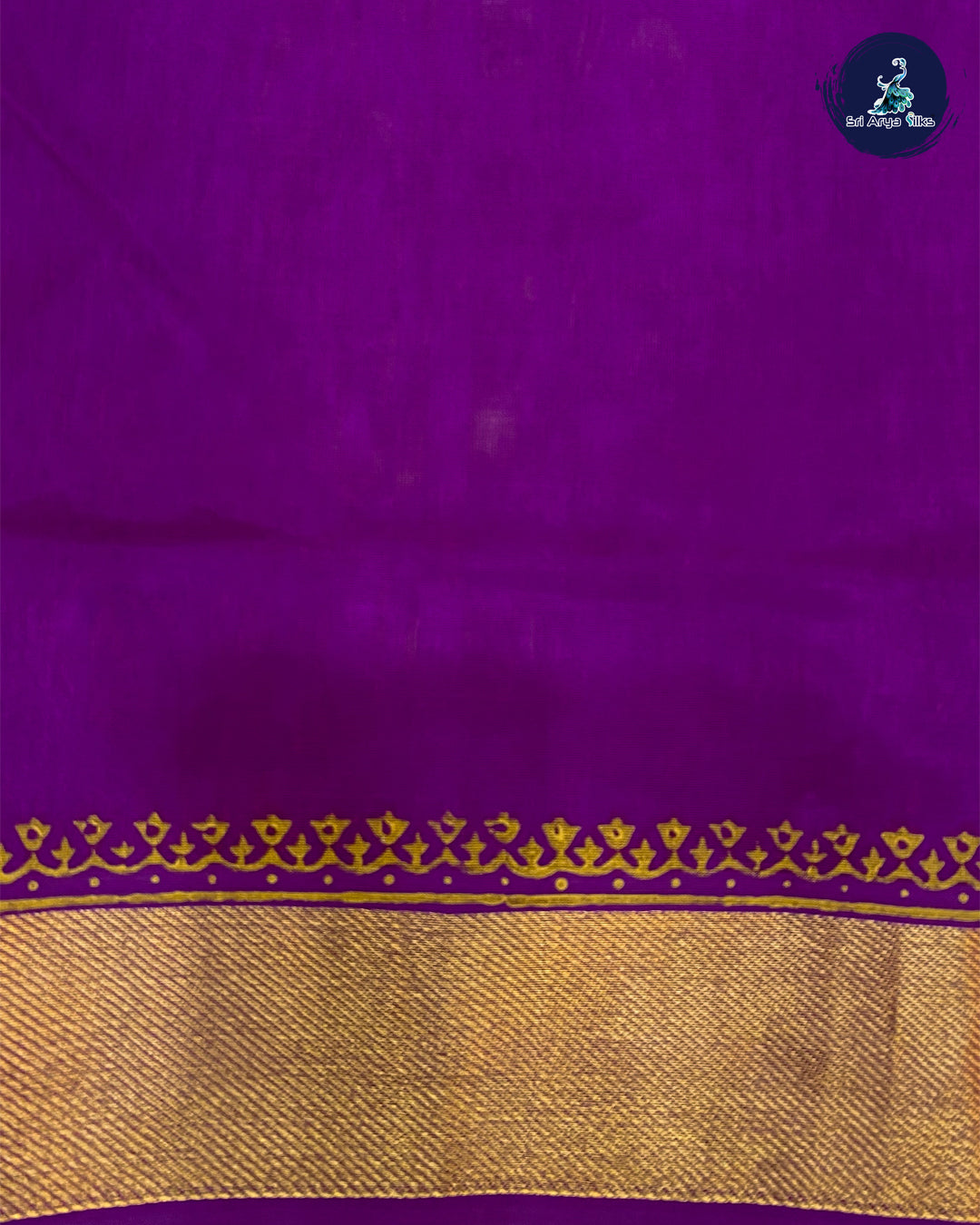 Bright Yellow and Purple Handloom silk cotton saree
