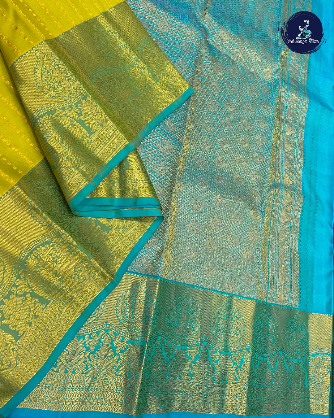 Green and Blue Pochampalli silk saree