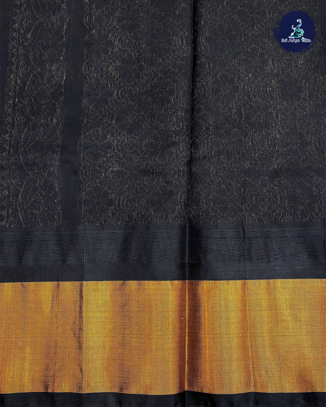 Yellow and Black  Handloom silk cotton saree