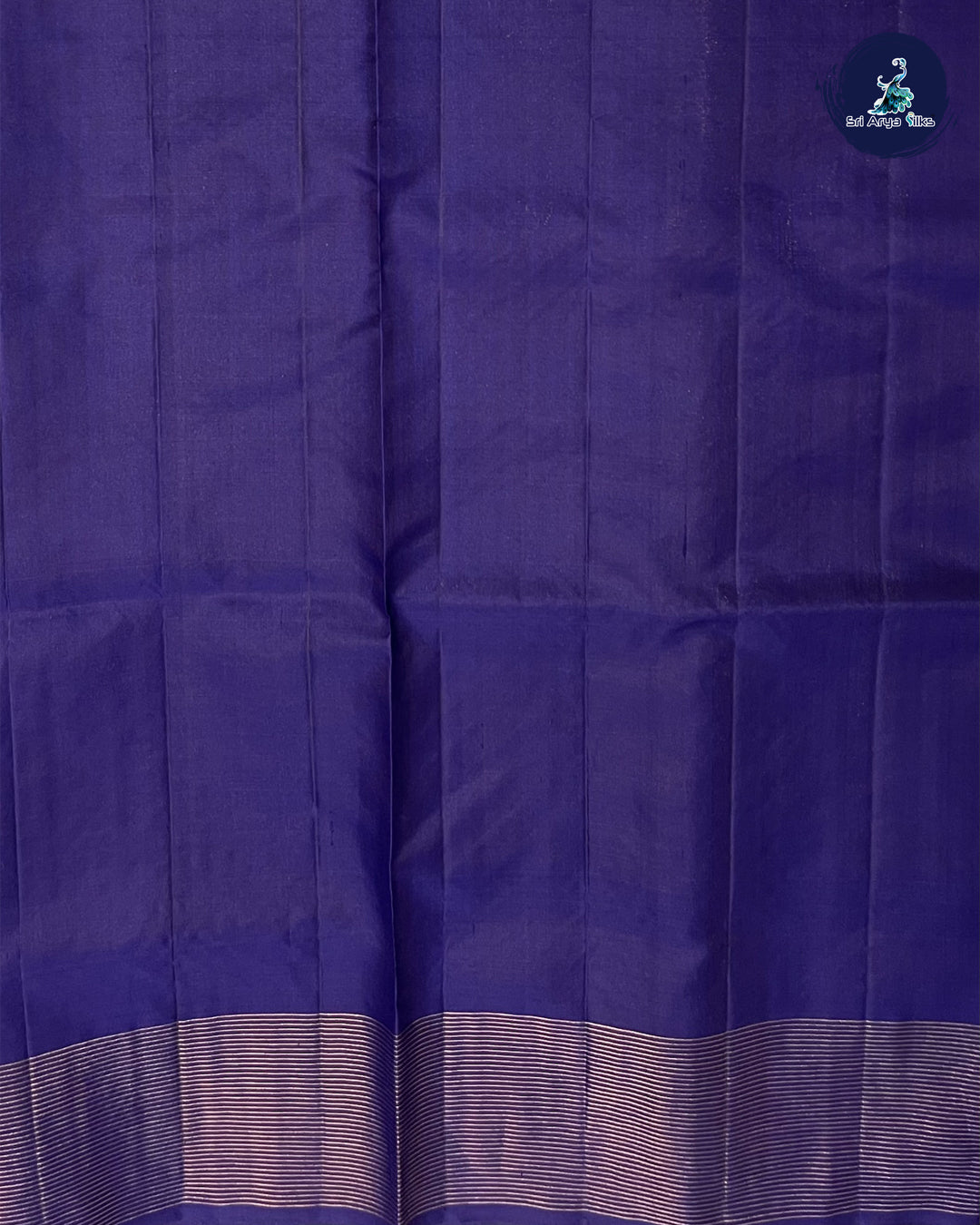 Light Blue and Navy Blue Handloom Pure Soft Silk Saree