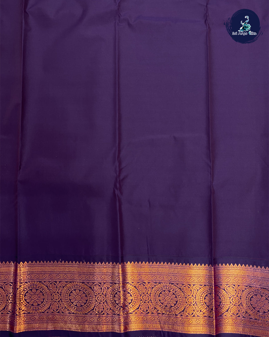 Semi Kanchipuram Silk Saree Mustard and Violet