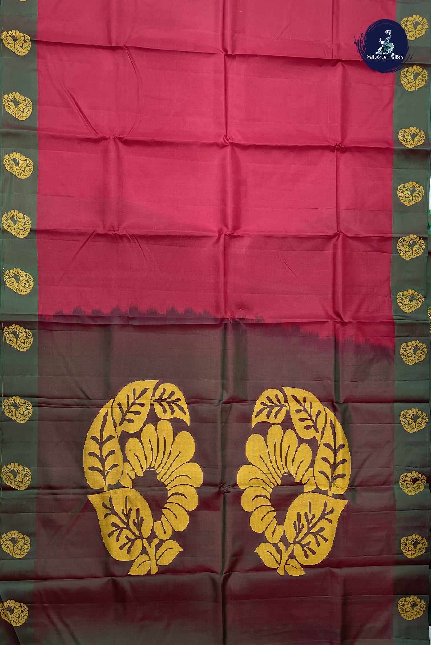 Maroon Silk Saree With Thread Work Pattern