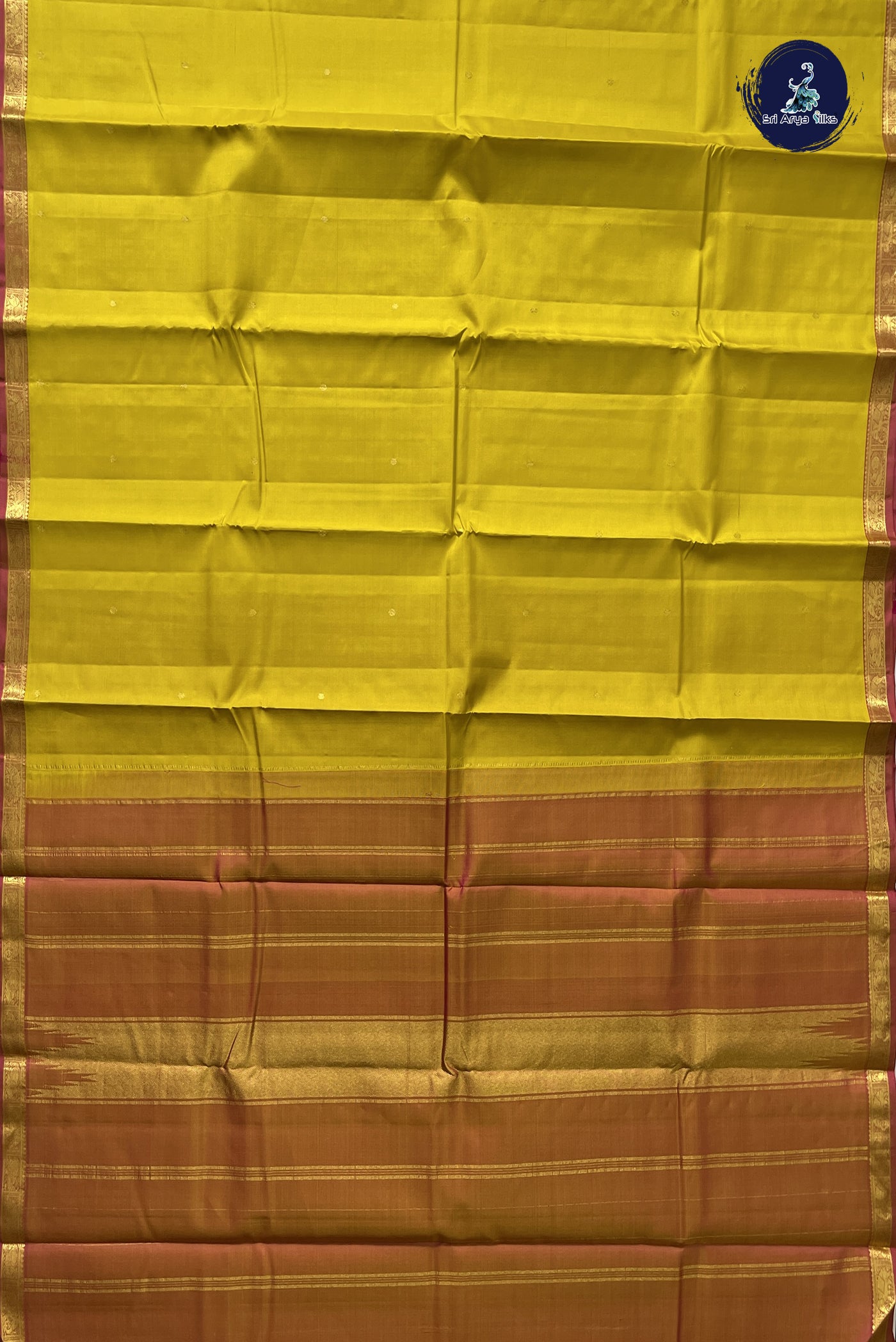 Yellow Light Weight Silk Saree With Zari Buttas Pattern