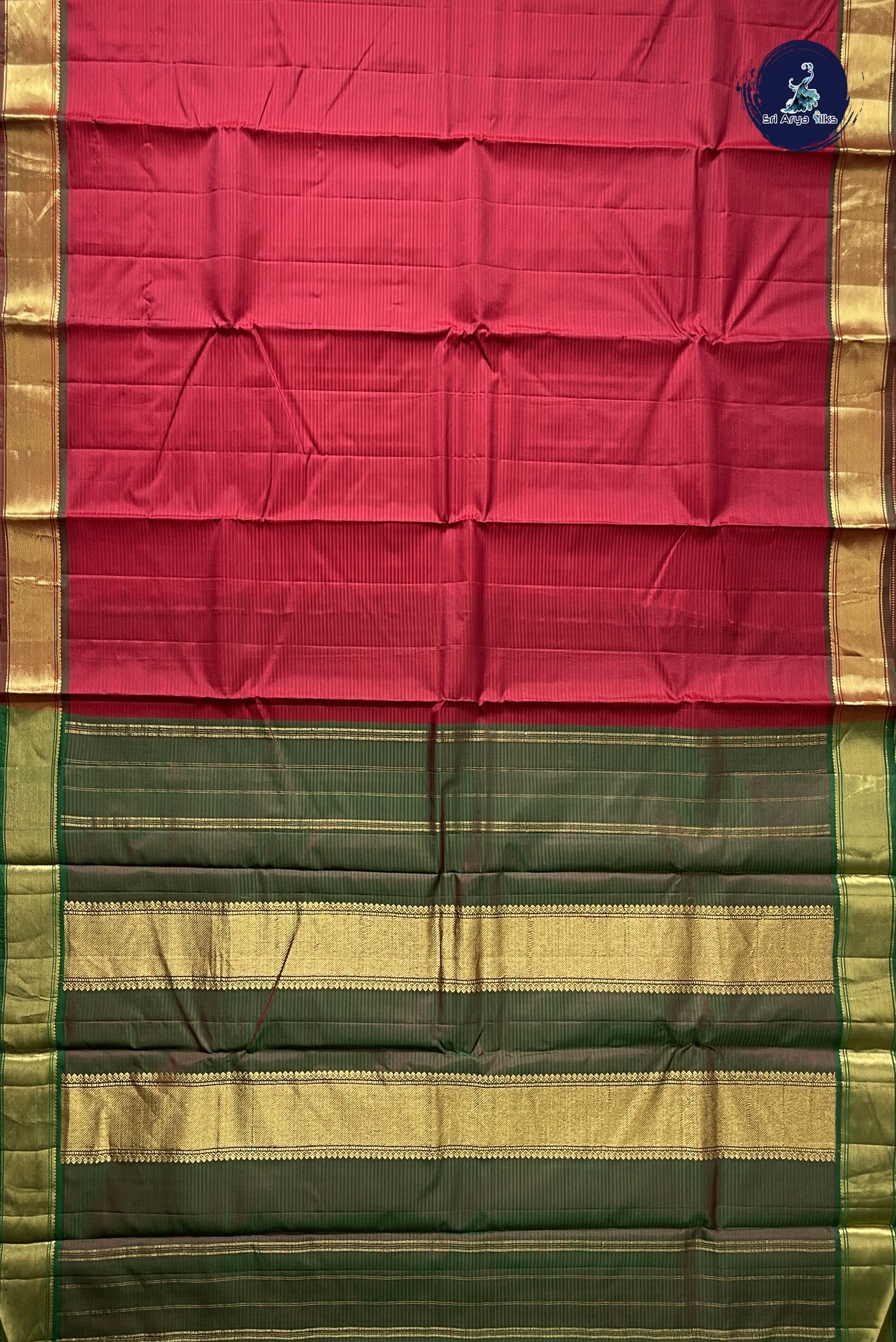 Maroon Light Weight Silk Saree With Doria Lines Pattern