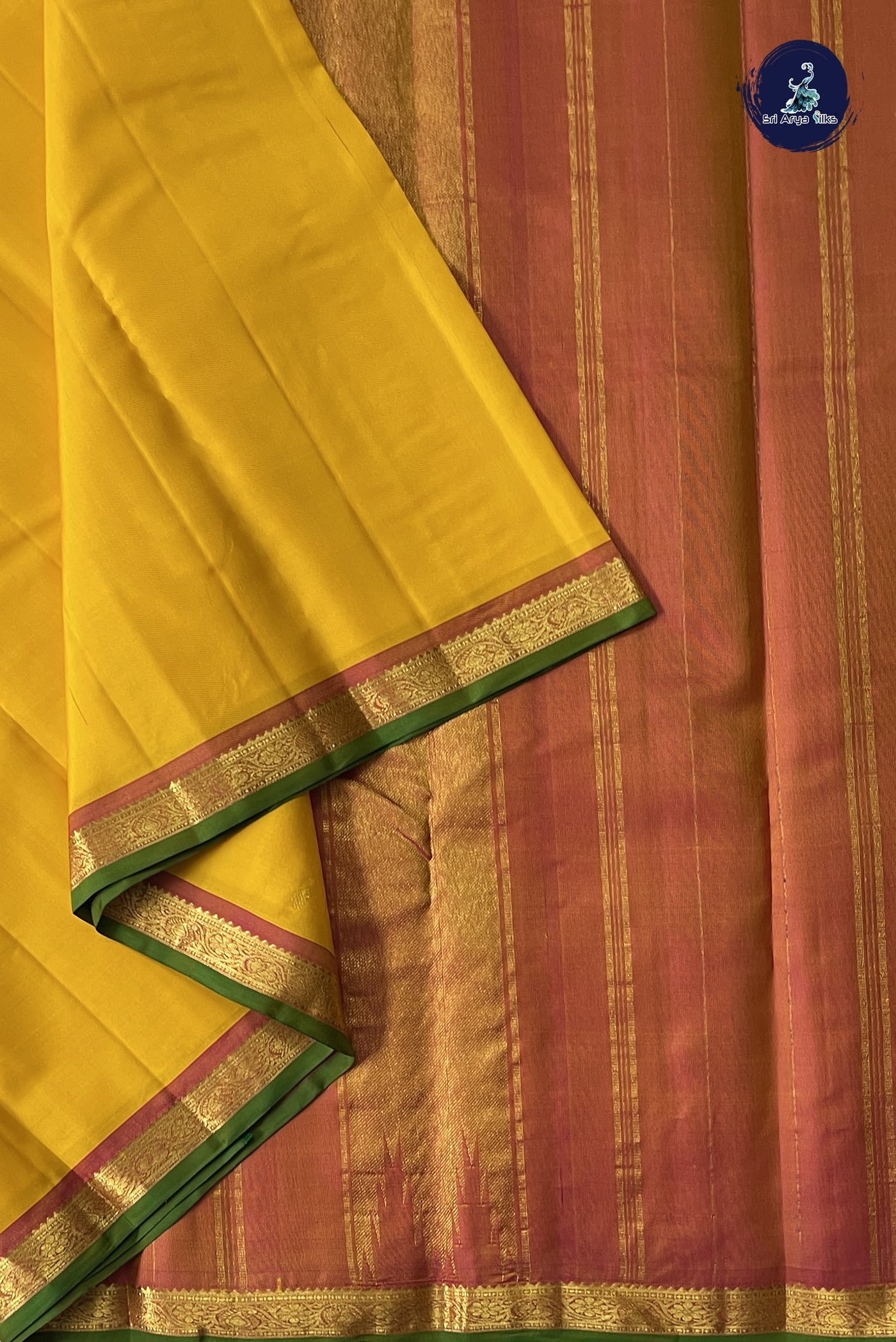 Yellow Traditional Silk Saree With Zari Buttas Pattern