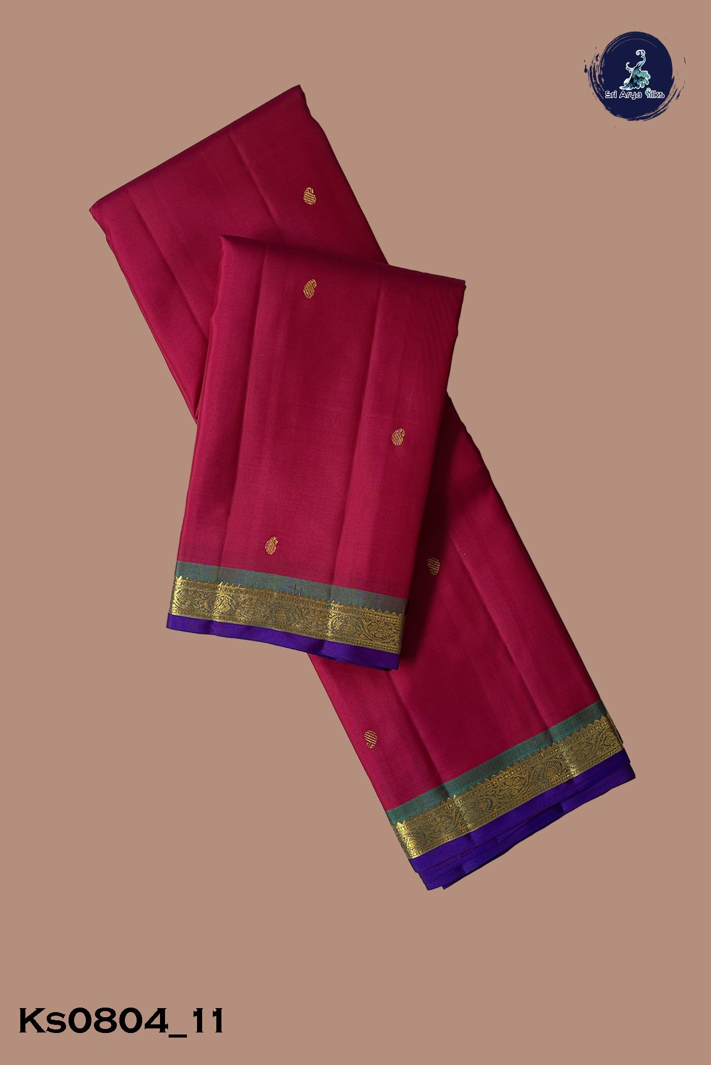 Magenta Pink Traditional Silk Saree With Zari Buttas Pattern