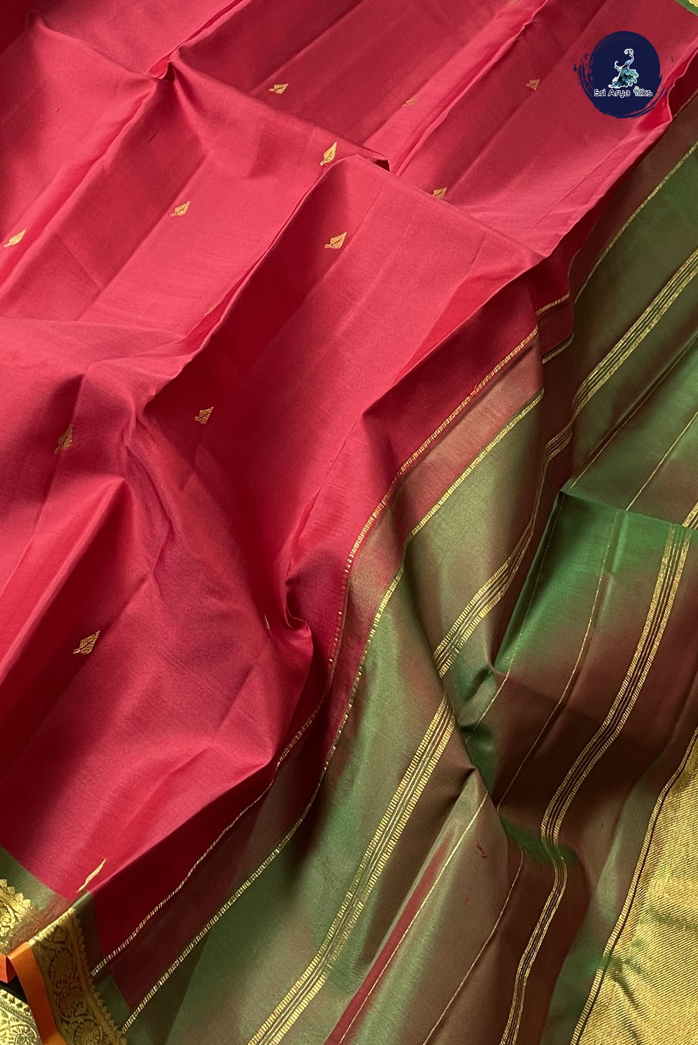 Maroon Traditional Silk Saree With Zari Buttas Pattern