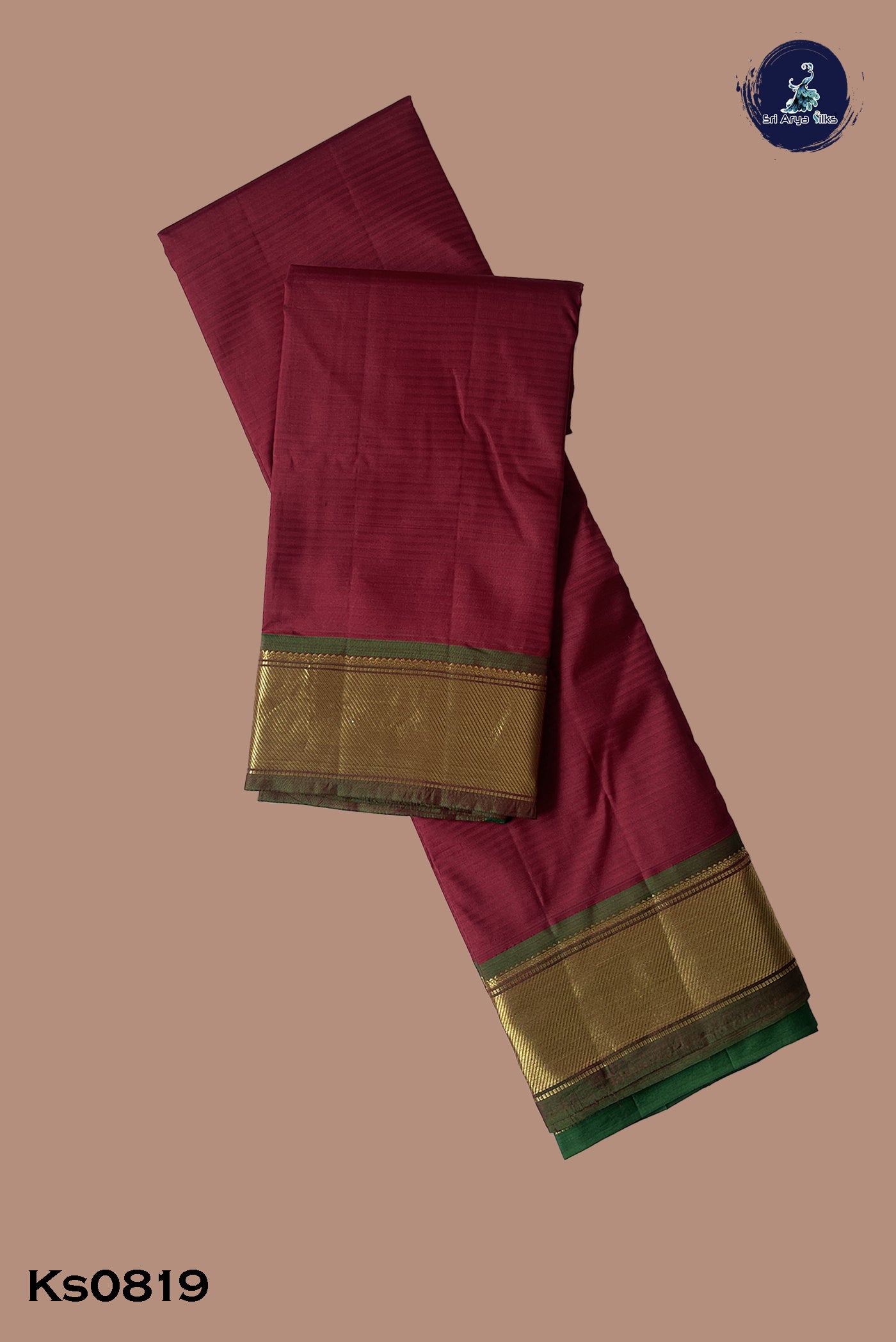 Maroon Light Weight Silk Saree With Doria Lines Pattern