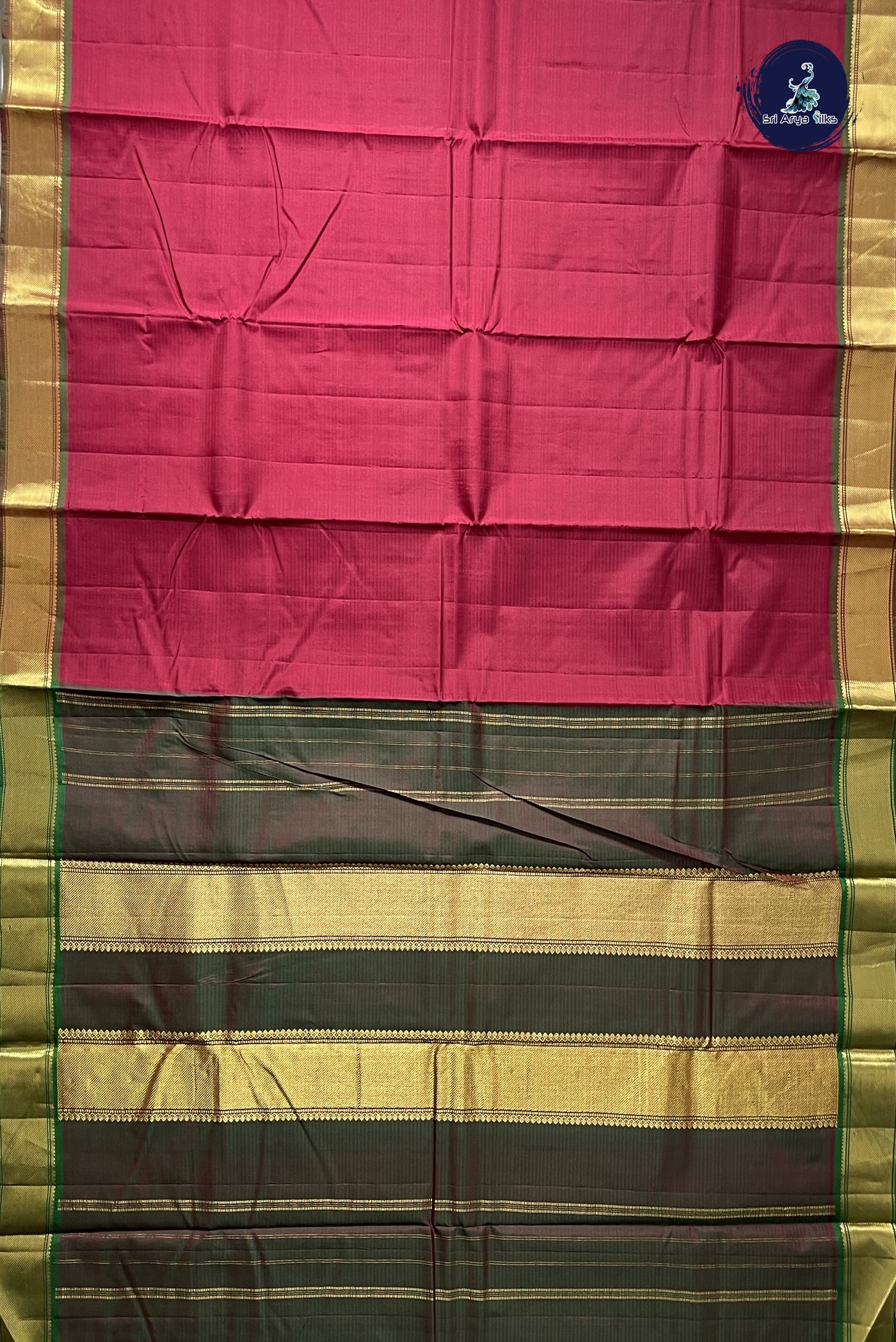 Maroon Light Weight Silk Saree With Doria Lines Pattern