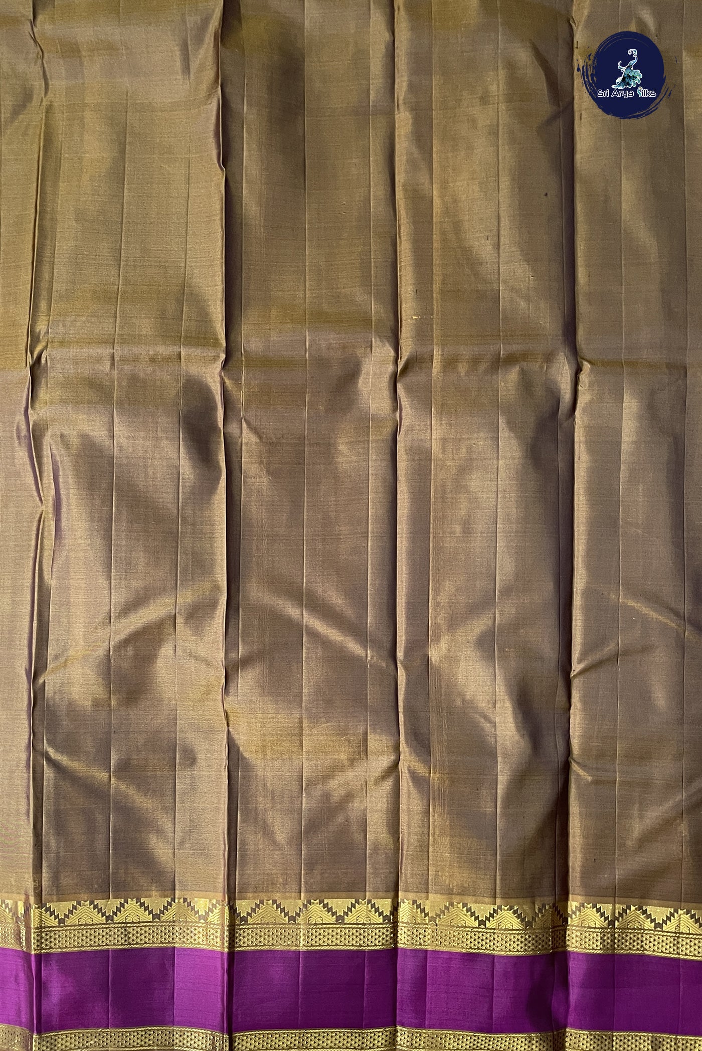 Light Brown Light Weight Silk Saree With Plain Pattern