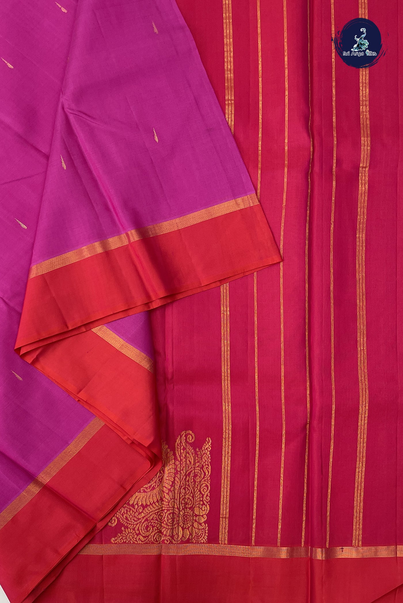 Candy Pink Light Weight Silk Saree With MalliMottu Butaa Pattern