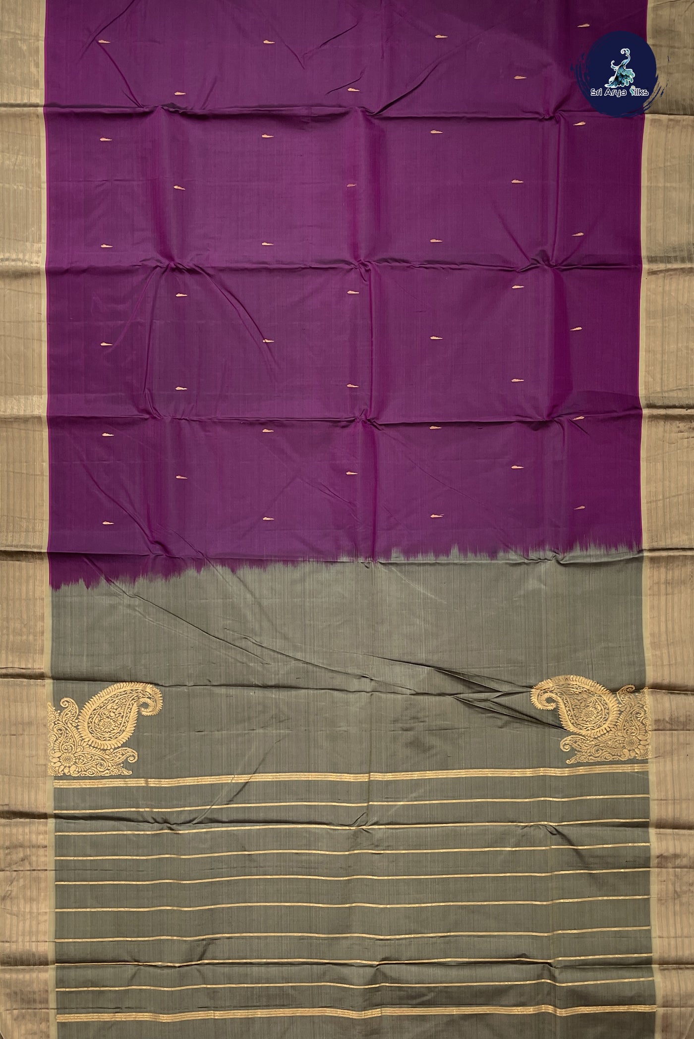 BeetRoot Shade Light Weight Silk Saree With MalliMottu Butaa Pattern