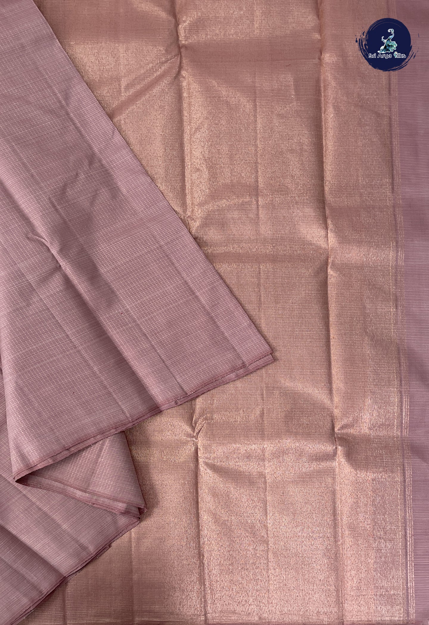 Onion Pink Checked Saree With Zari Checked Pattern
