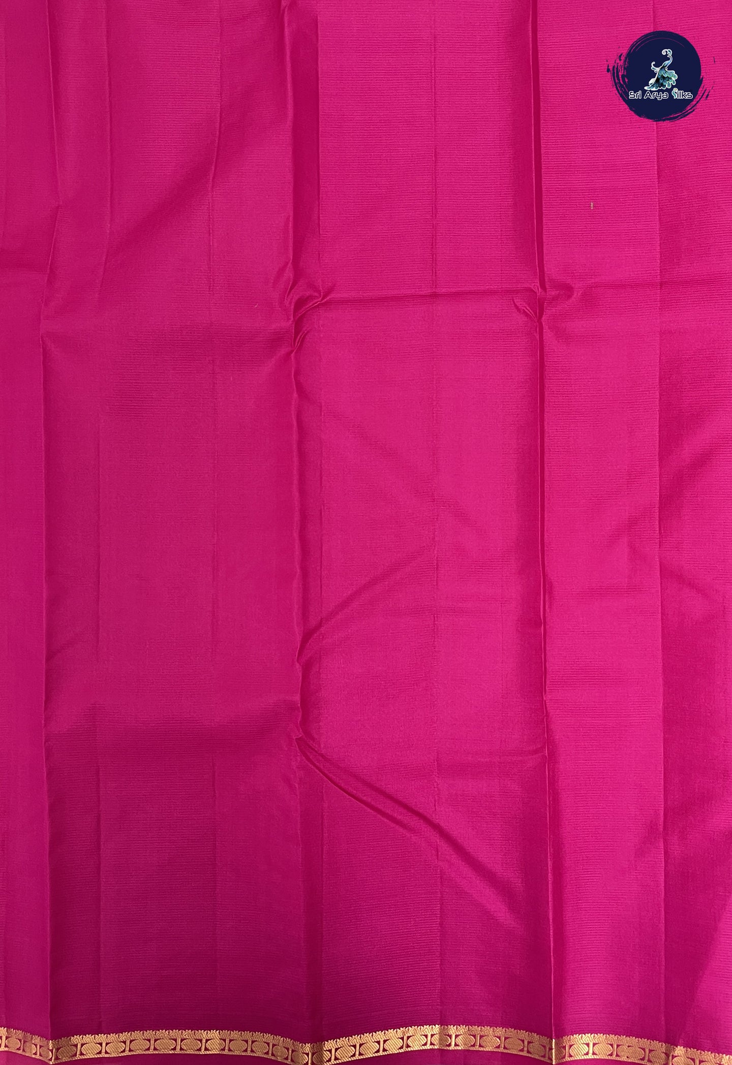 Dark Pink Light Weight Silk Saree With Plain Pattern