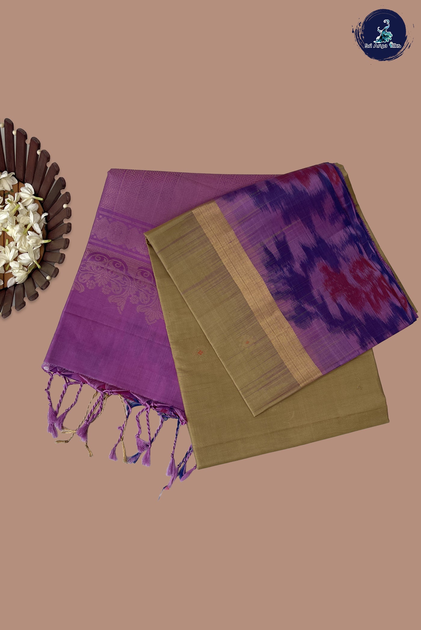 Creamish Yellow Soft Silk Saree With Zari Buttas Pattern