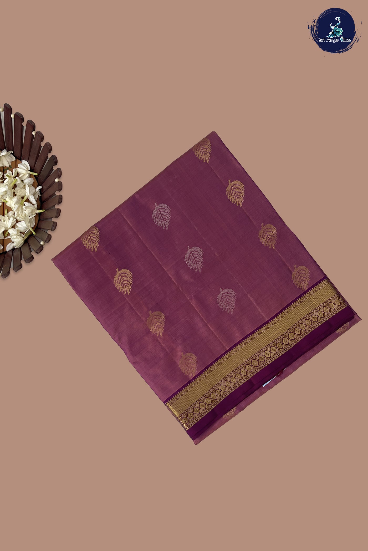 Dual Tone Pink Soft Silk Saree With Zari Buttas Pattern