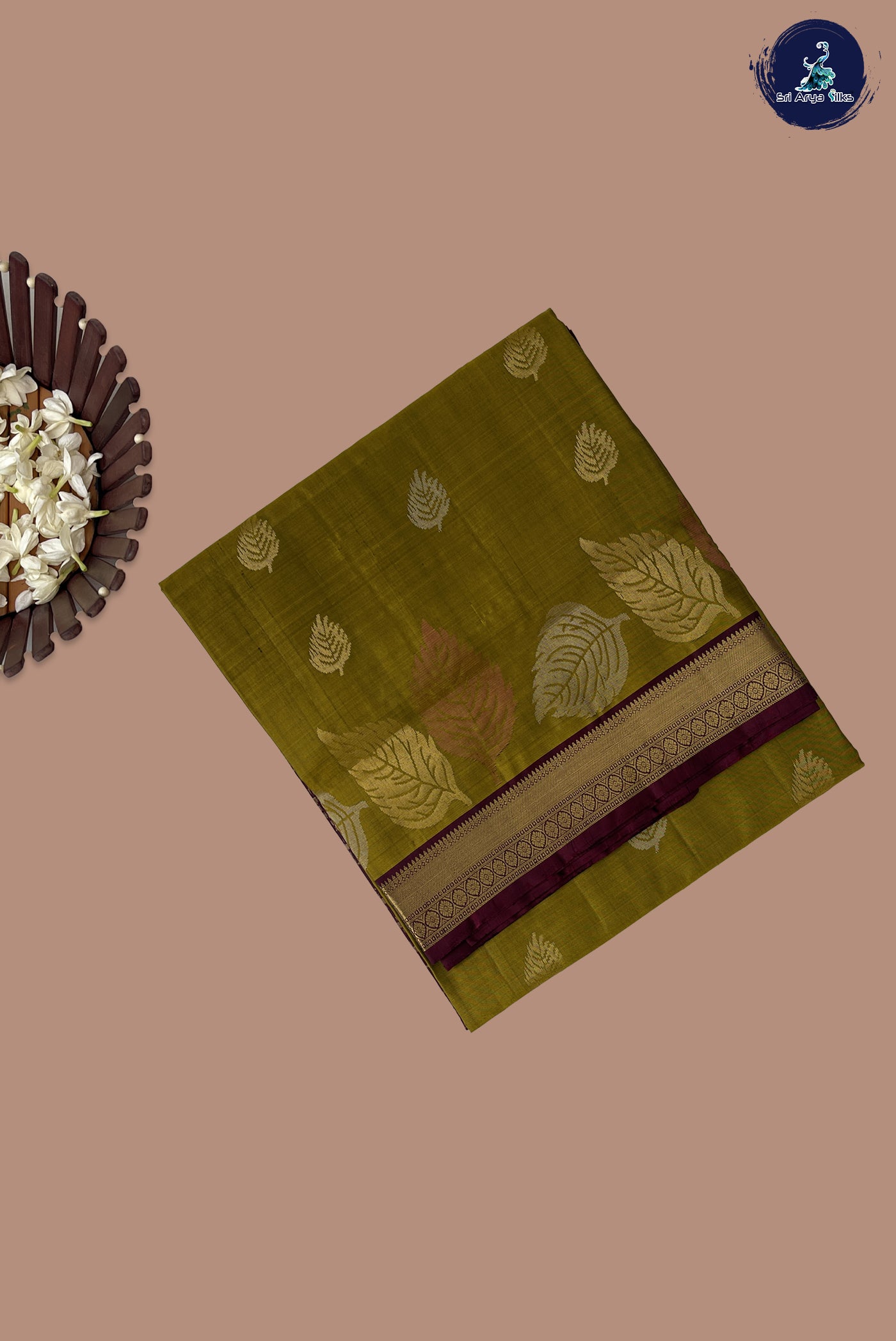 Golden Mustard Soft Silk Saree With Zari Buttas Pattern