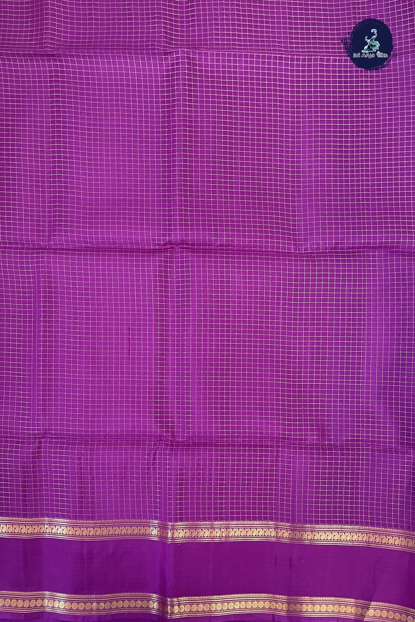 Blue Soft Silk Saree With Zari Checked Pattern