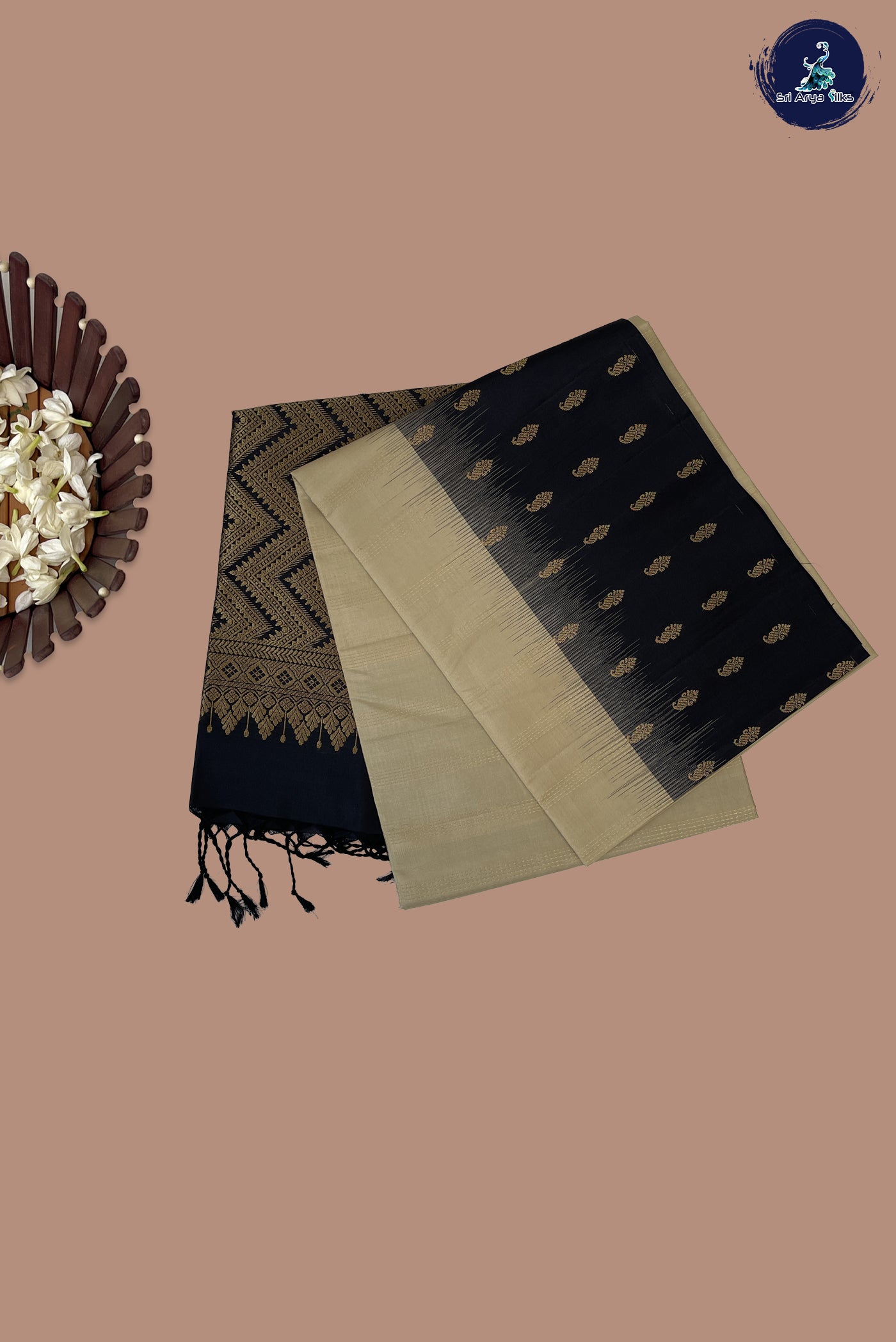 Pastel Shade Soft Silk Saree With Stripes Pattern